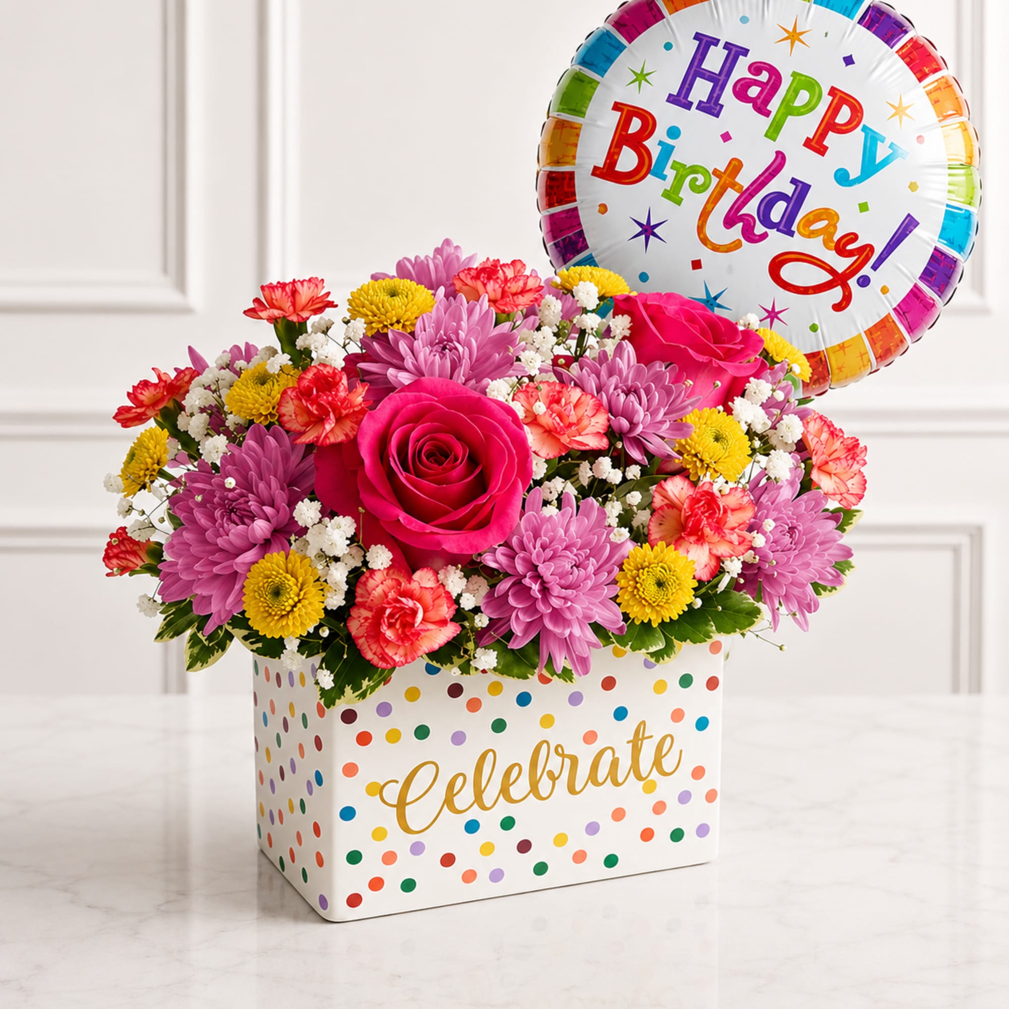 Celebrate every special moment with Celebrate With Joy&trade;, a cheerful floral arrangement