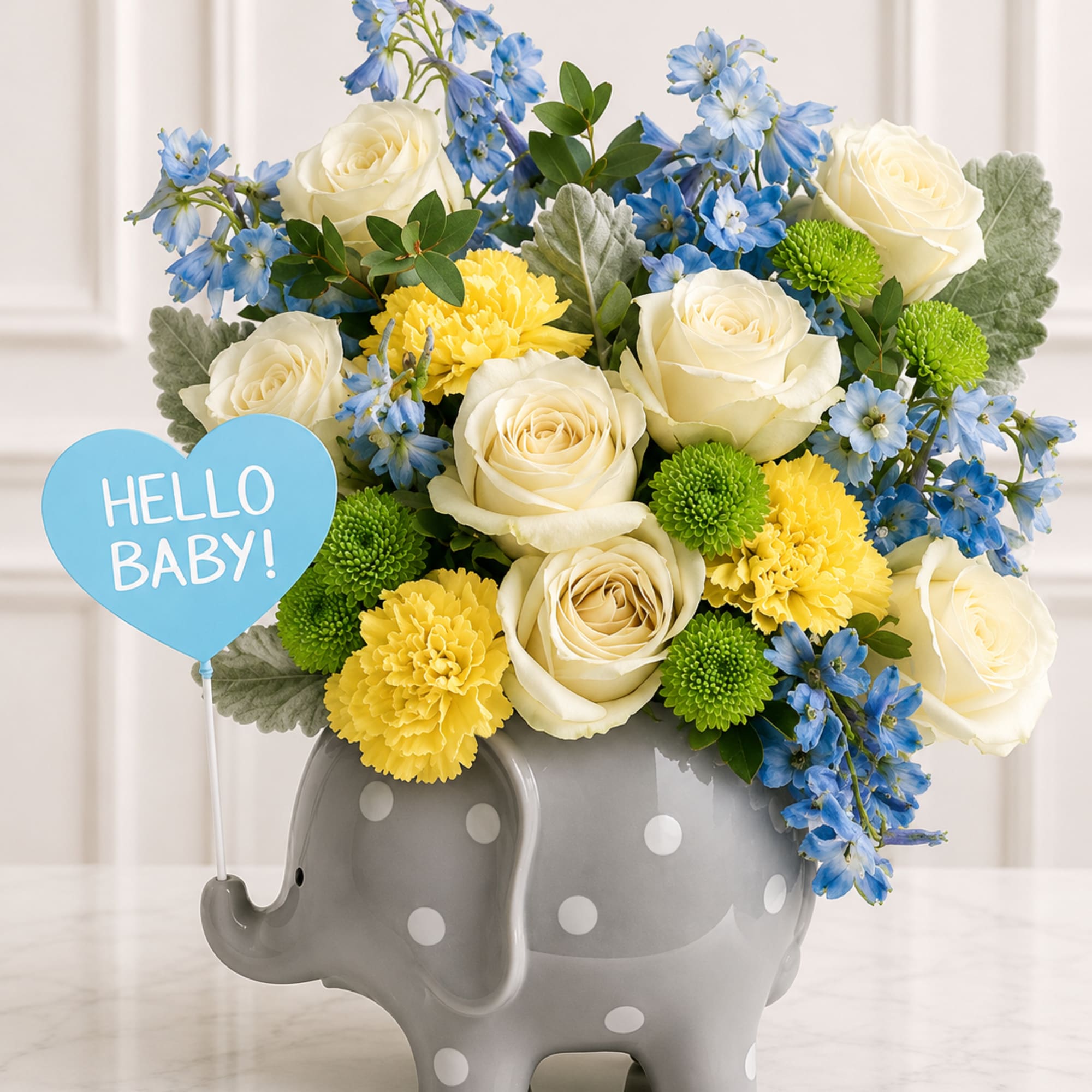Celebrate the arrival of a precious baby boy with Hello Sweet Baby