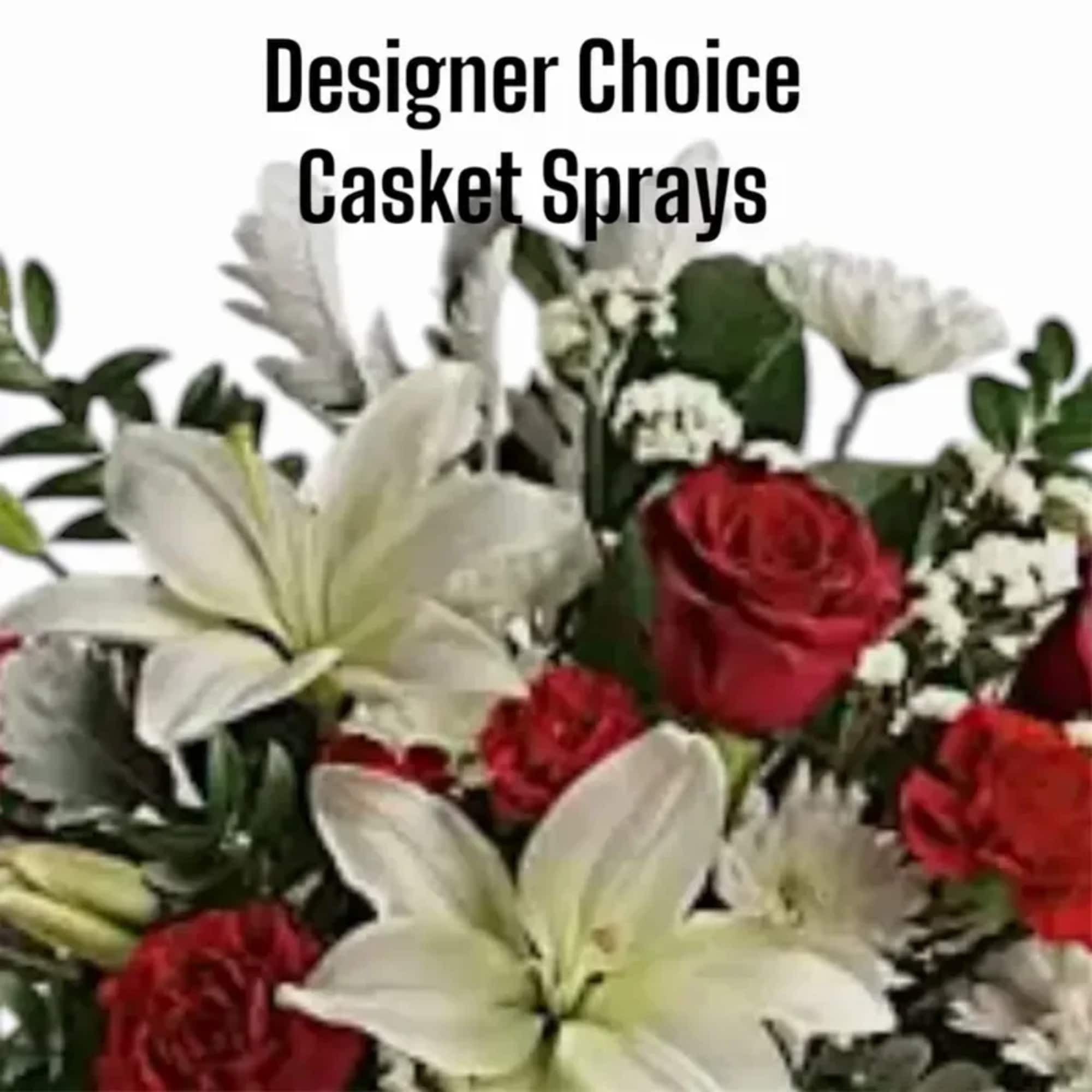 our designers will choose beautiful mixed white and red flowers that are