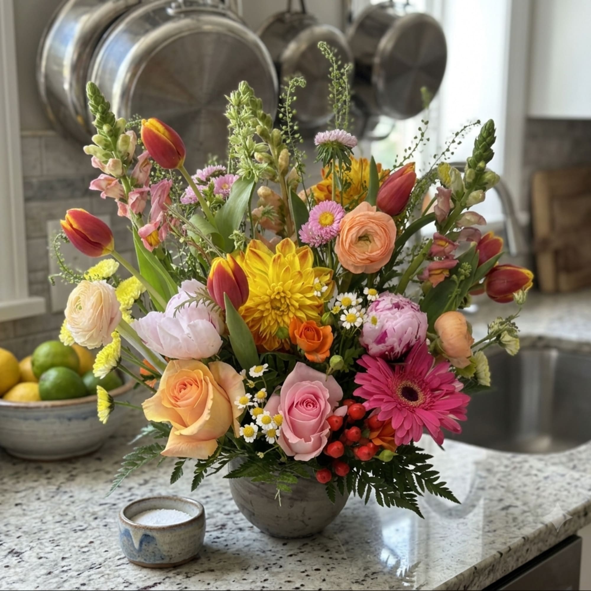 Elegant modern spring mix of colors 