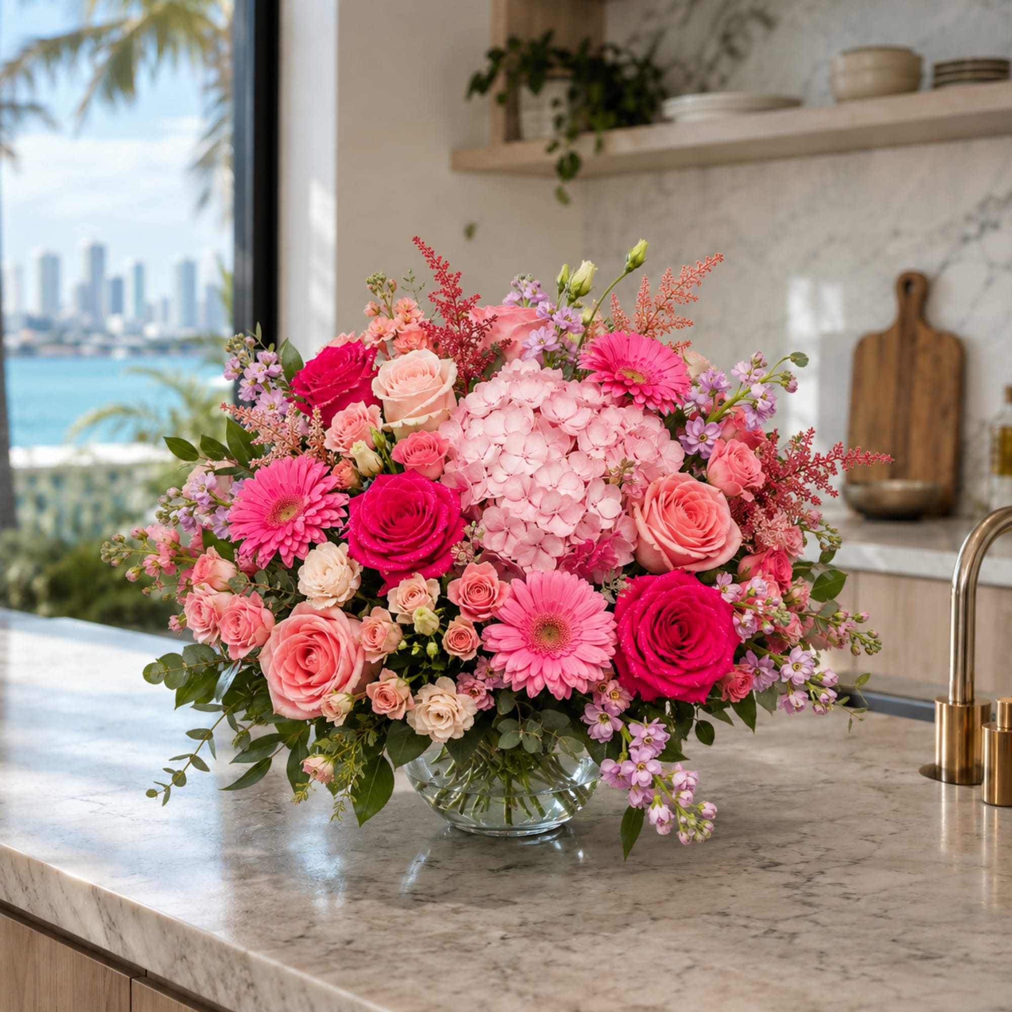 KMD2405 Pretty in Pink 
For any pink-loving person, this arrangement is a