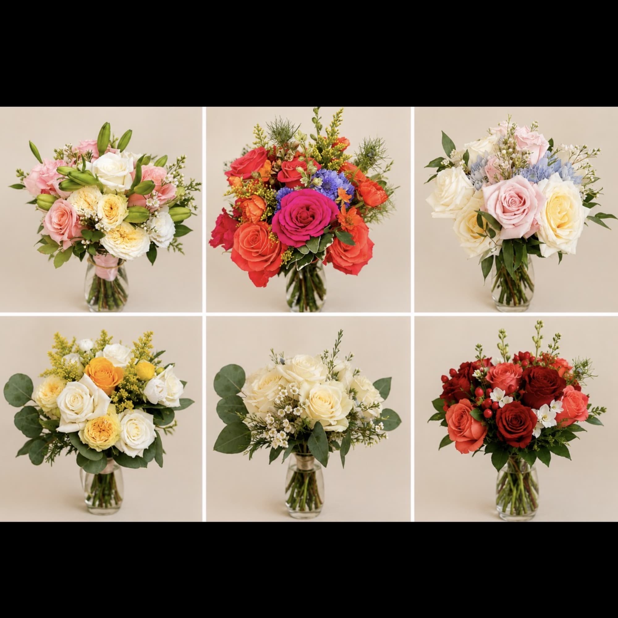 A PASTEL colored bouquet crafted with elegance and style to compliment the