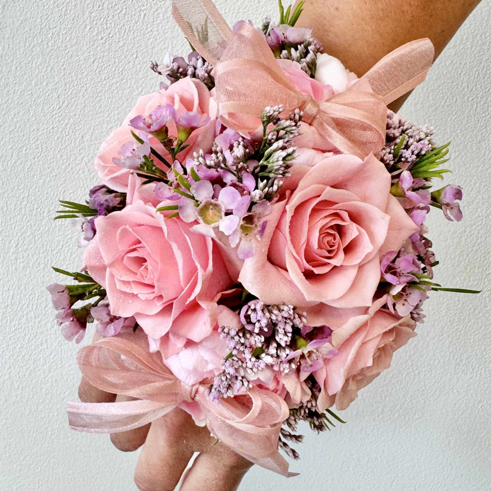 A youthful and elegant design especially created by the Florist. Flowers are