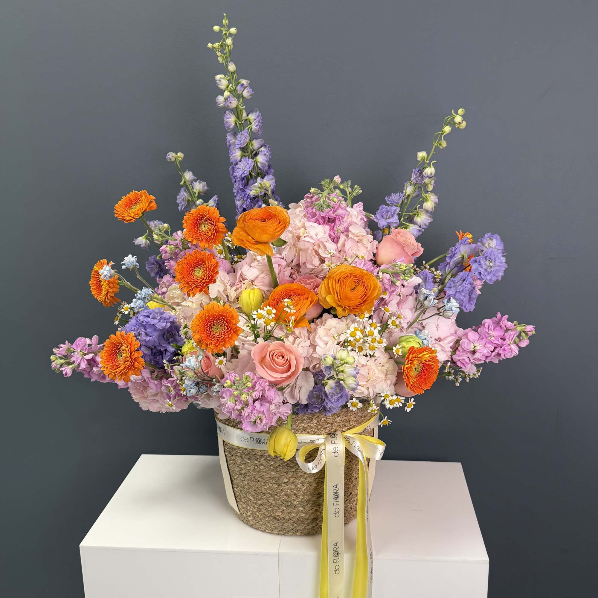 A vibrant, garden-style arrangement bursting with life and color. This basket features, photo 3 of 3