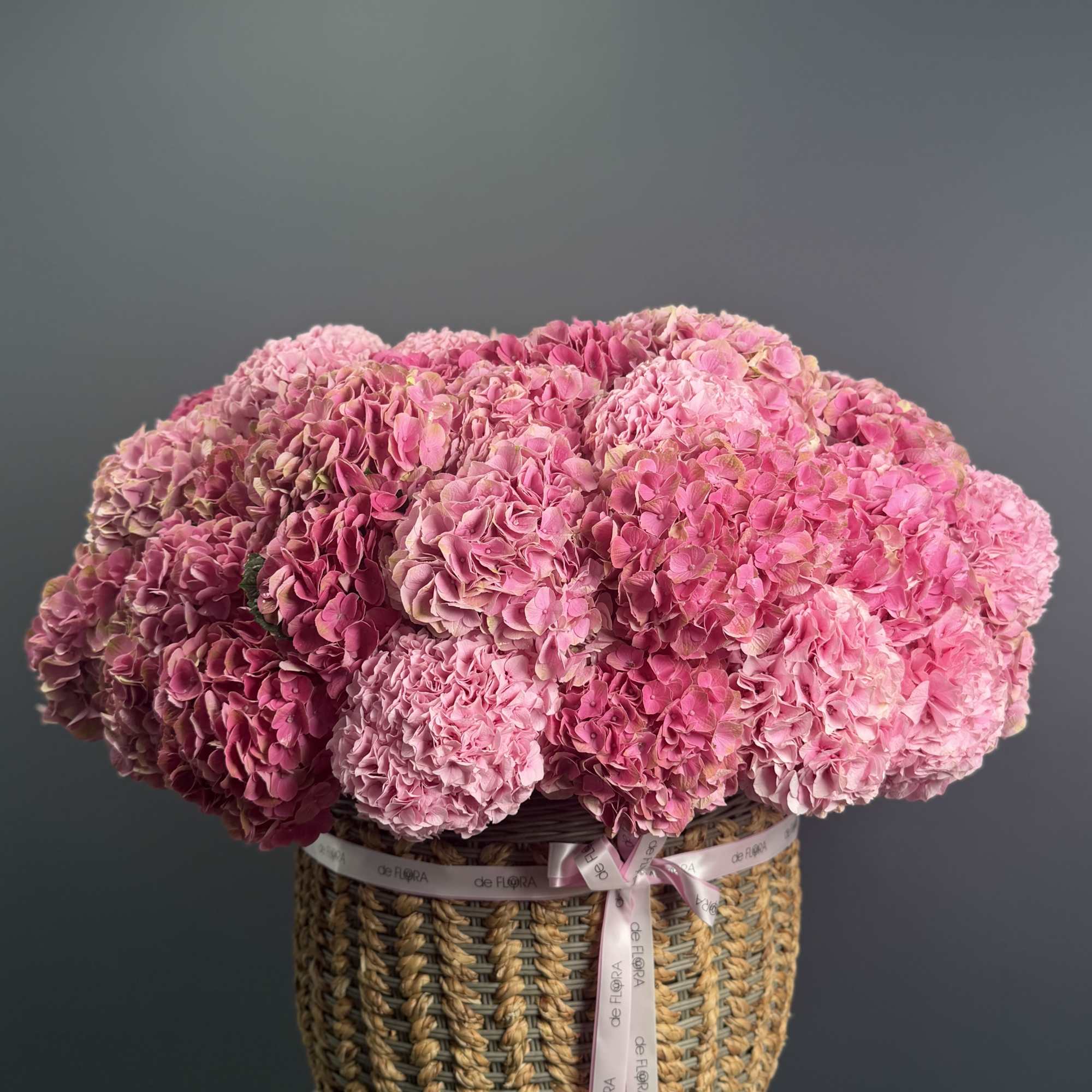 A soft, romantic statement piece featuring lush premium hydrangeas in layered shades, photo 3 of 4