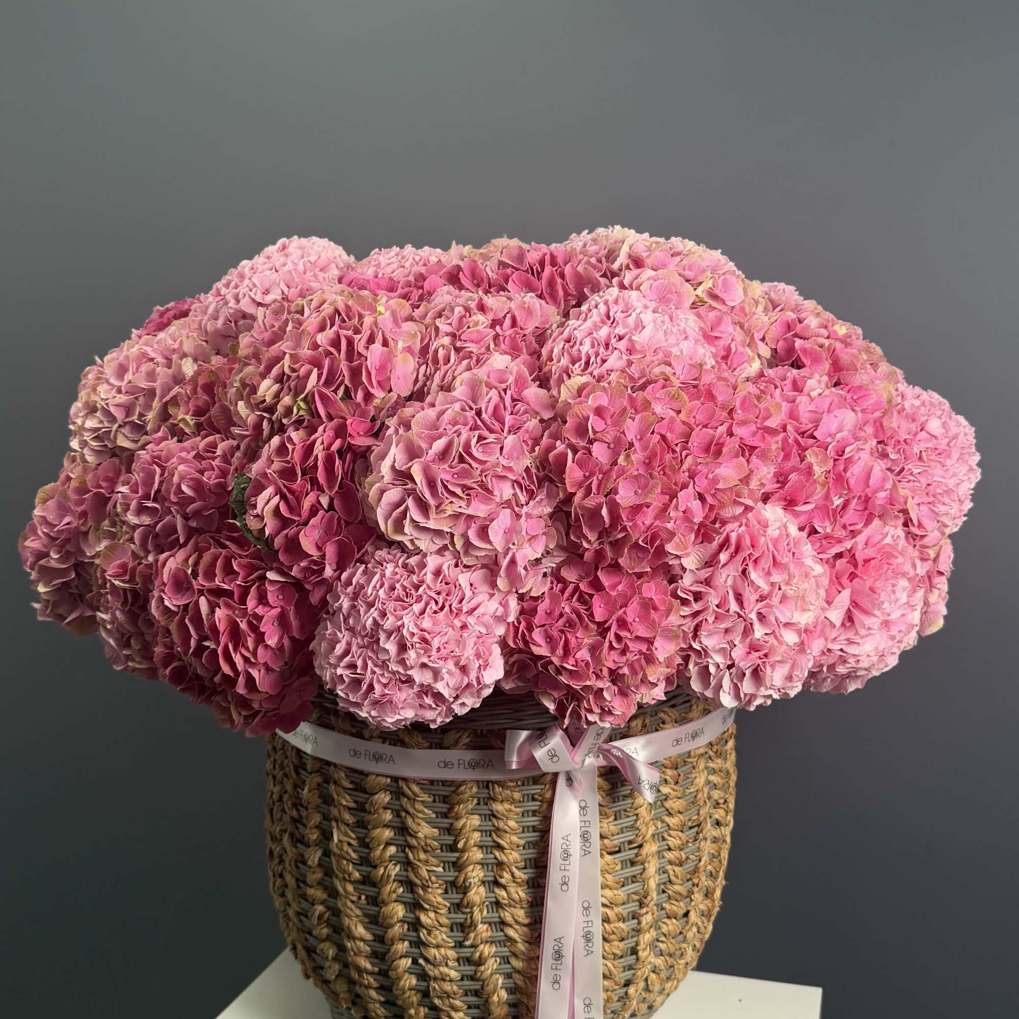 A soft, romantic statement piece featuring lush premium hydrangeas in layered shades, photo 4 of 4