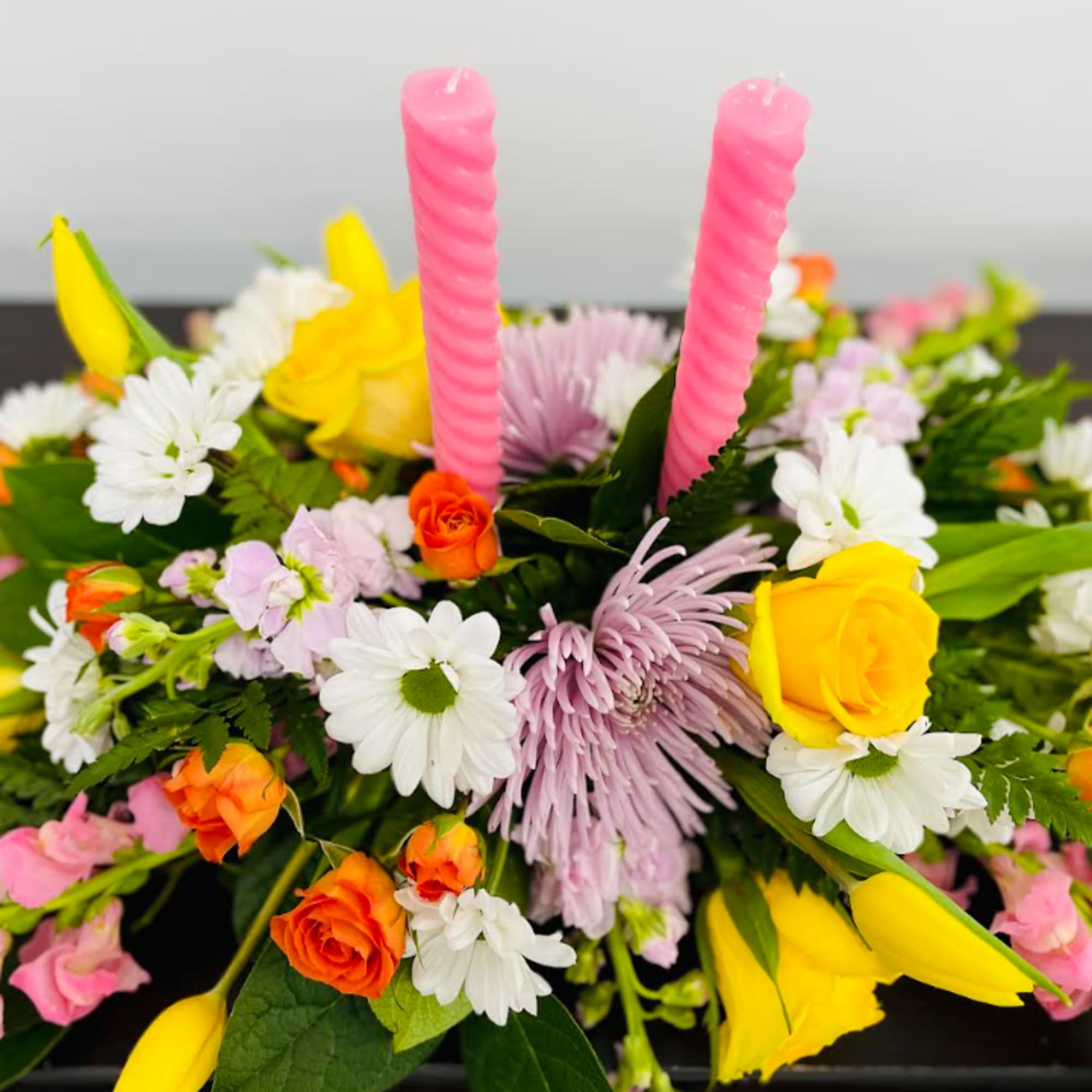 Spring is in bloom!  Beautiful pinks and yellows will brighten up