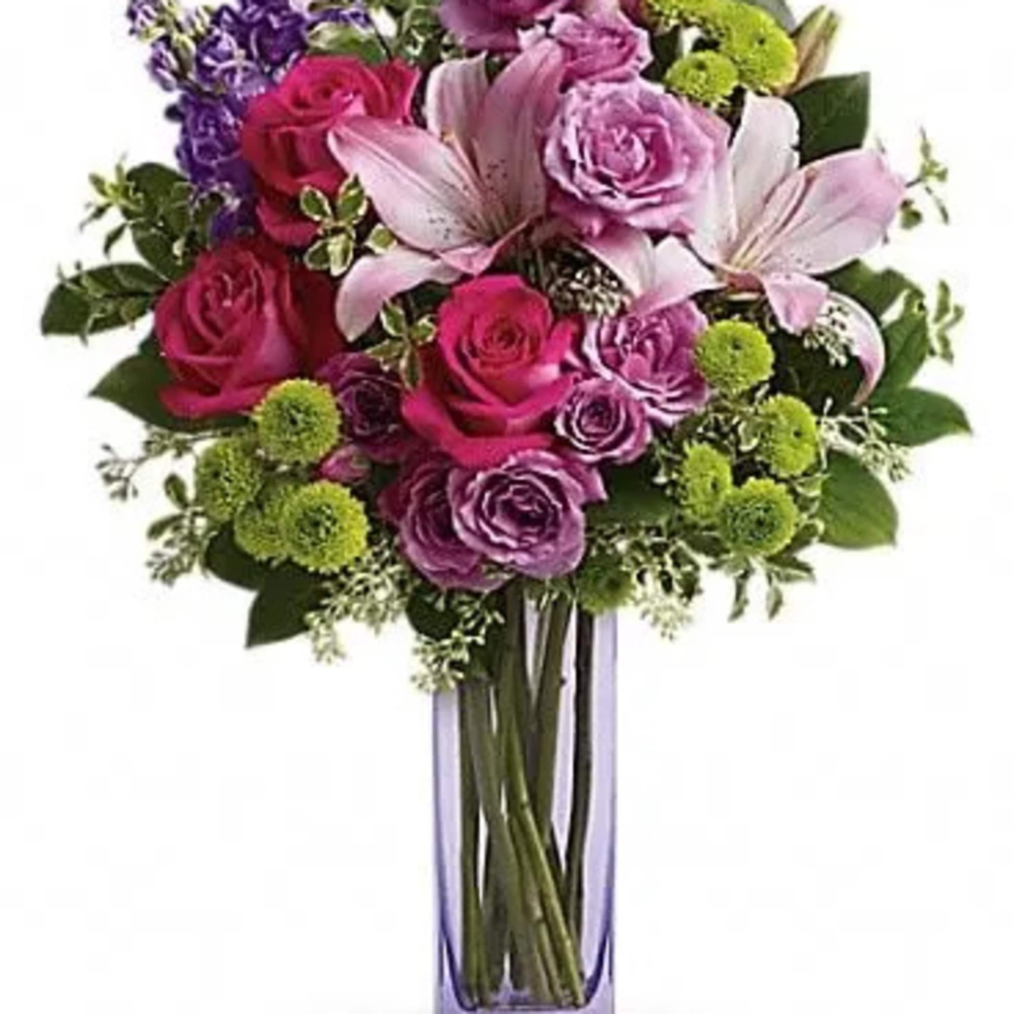 Color them happy with this bold, beautiful mix of hot pinks, flirty