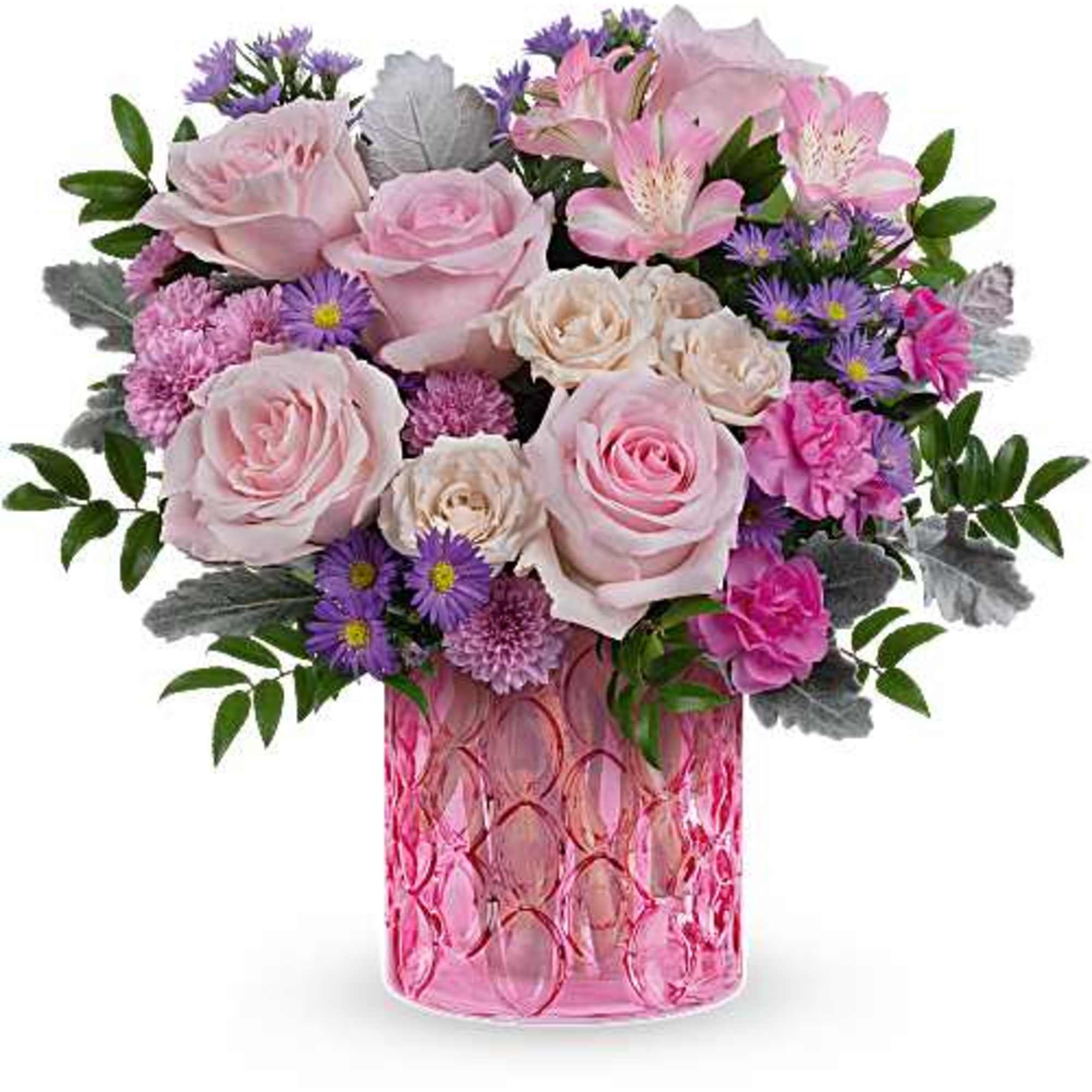 Celebrate Mom with a Haute Pink Bouquet, a graceful mix of pink