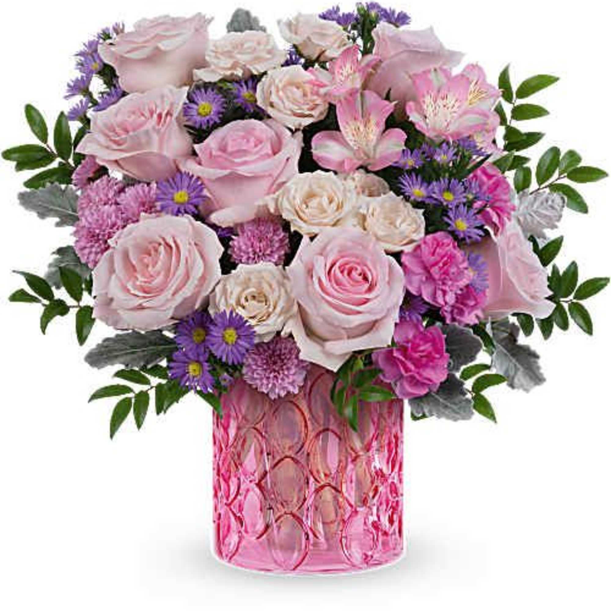 Celebrate Mom with a Haute Pink Bouquet, a graceful mix of pink