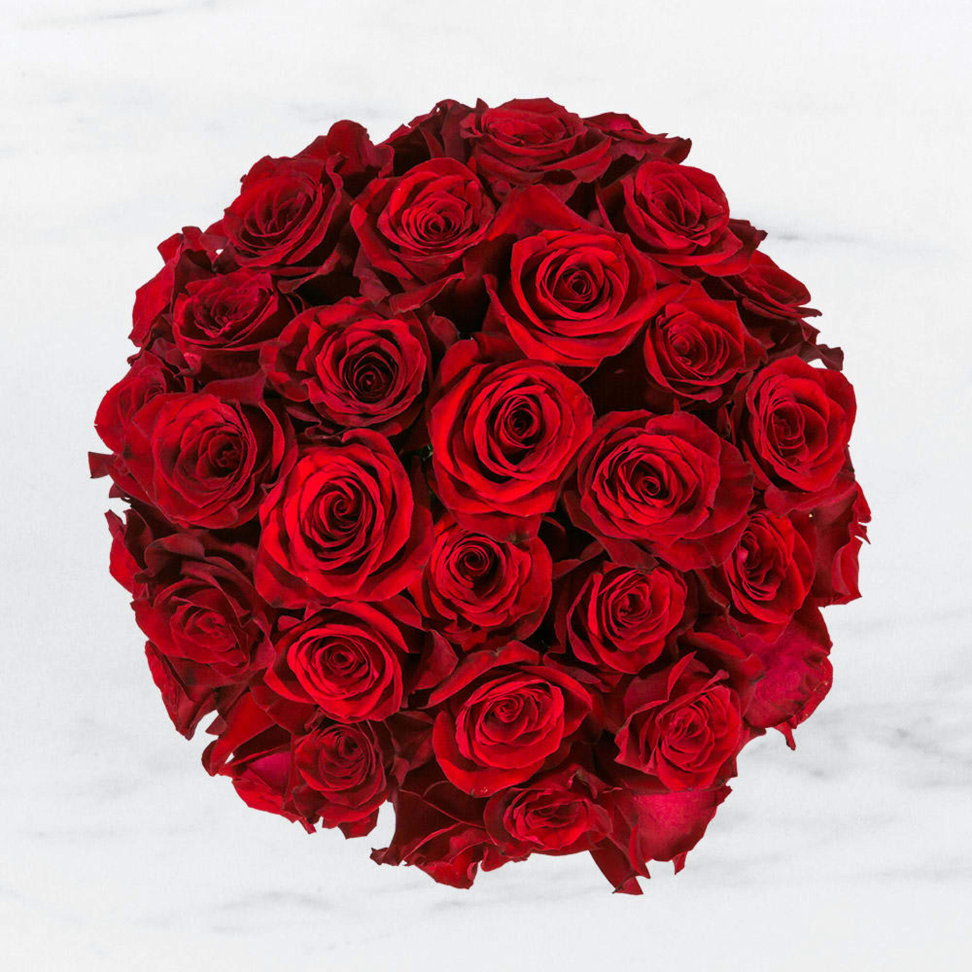 Make a bold statement with this beautifully simple design. Three Dozen Red