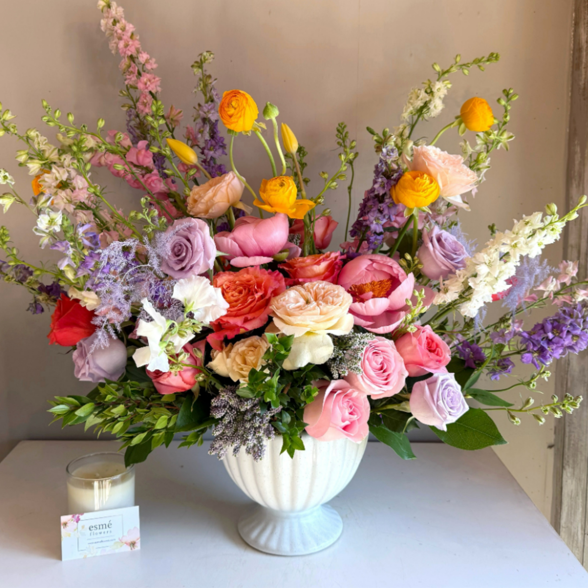 Blush Theory, a limited edition arrangement featuring all of the season's premium