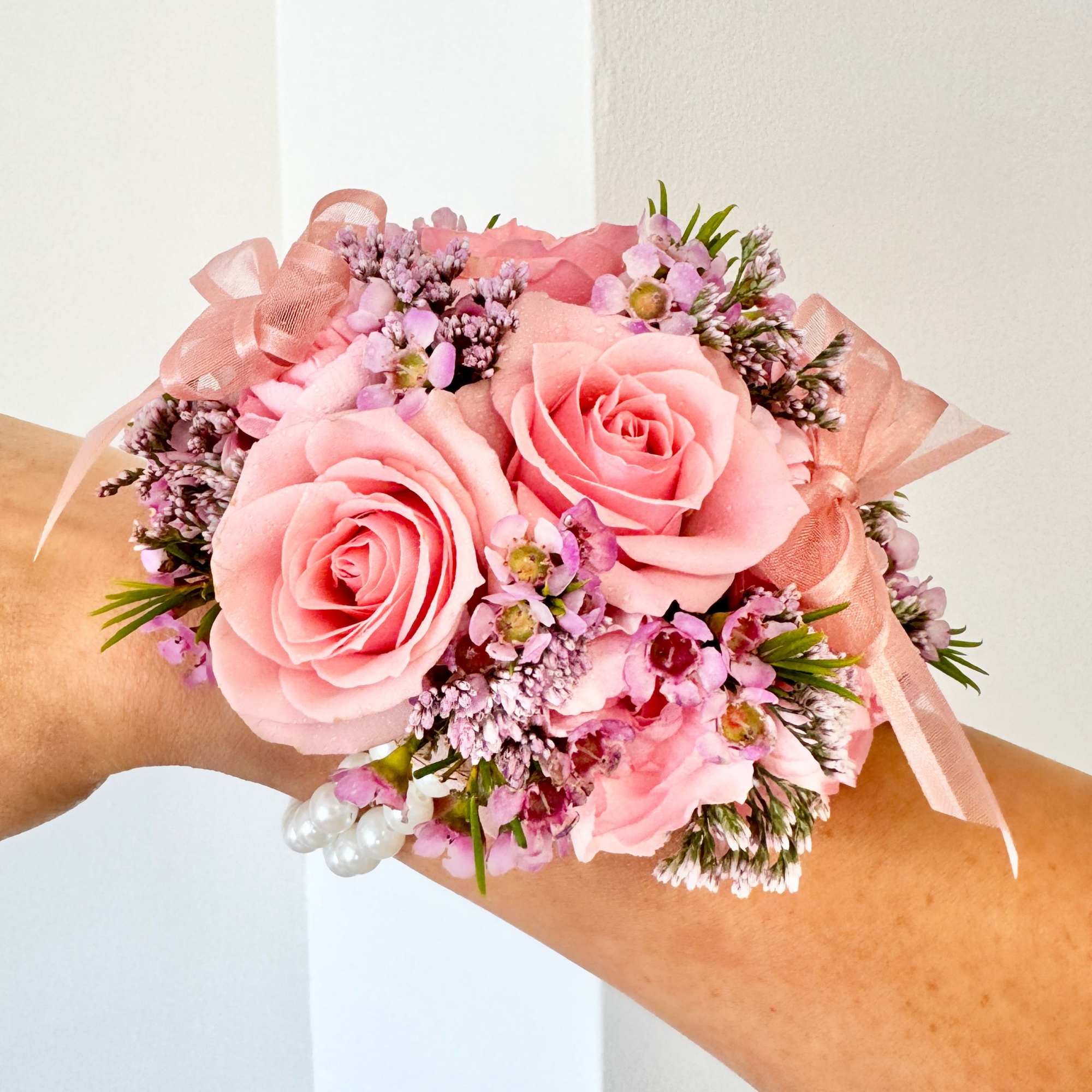 A youthful and elegant design especially created by the Florist. Flowers are
