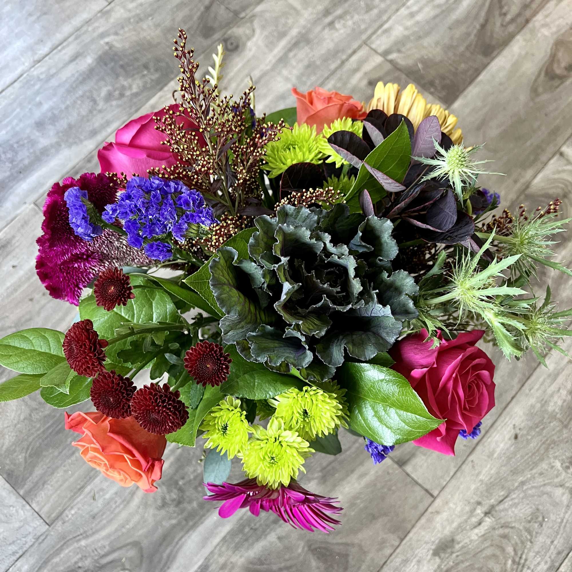  Stunning arrangement for any occasion ...With beautiful jewel tones.  , photo 2 of 2