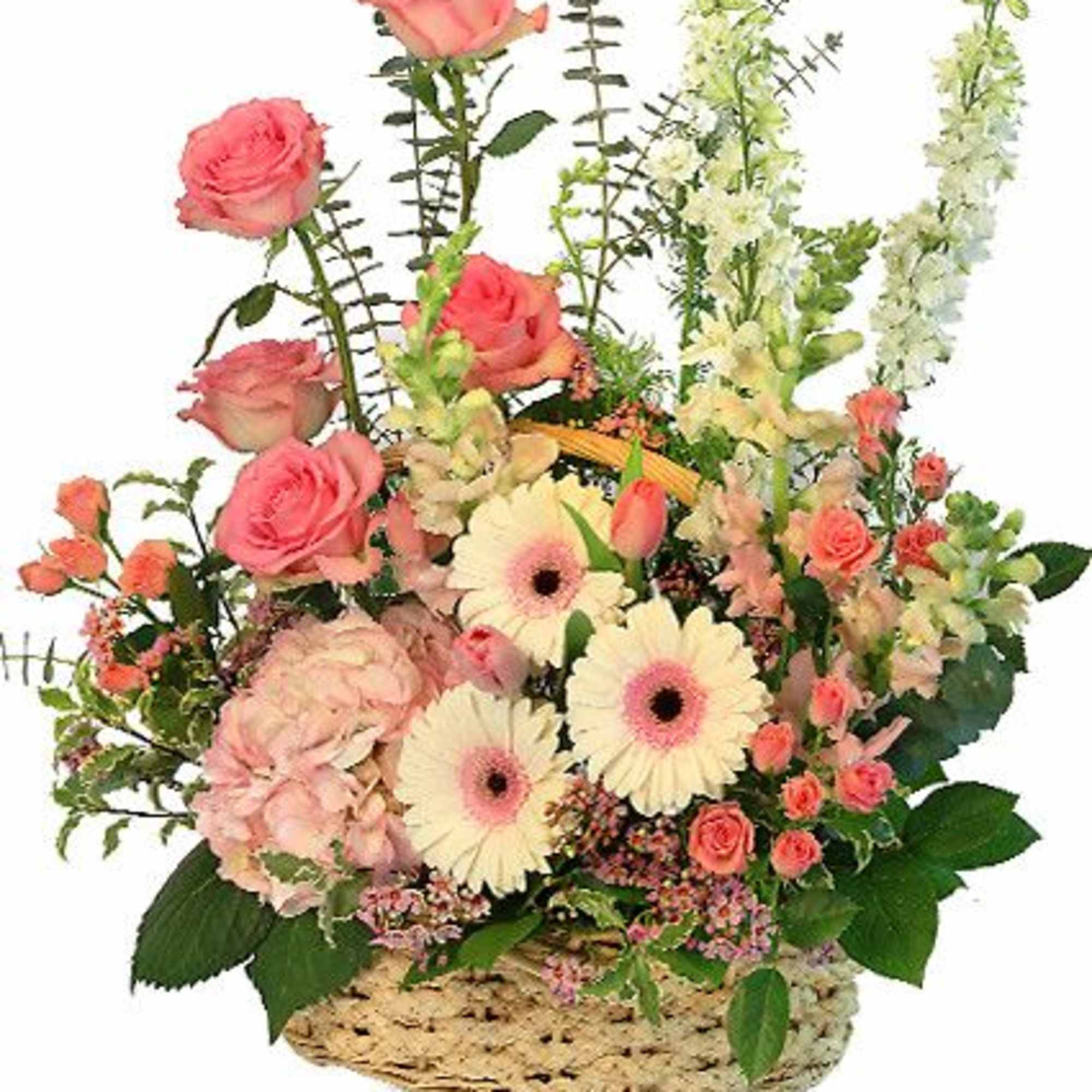 There's nothing bashful about these blushing blooms! With beautiful pink roses, lovely