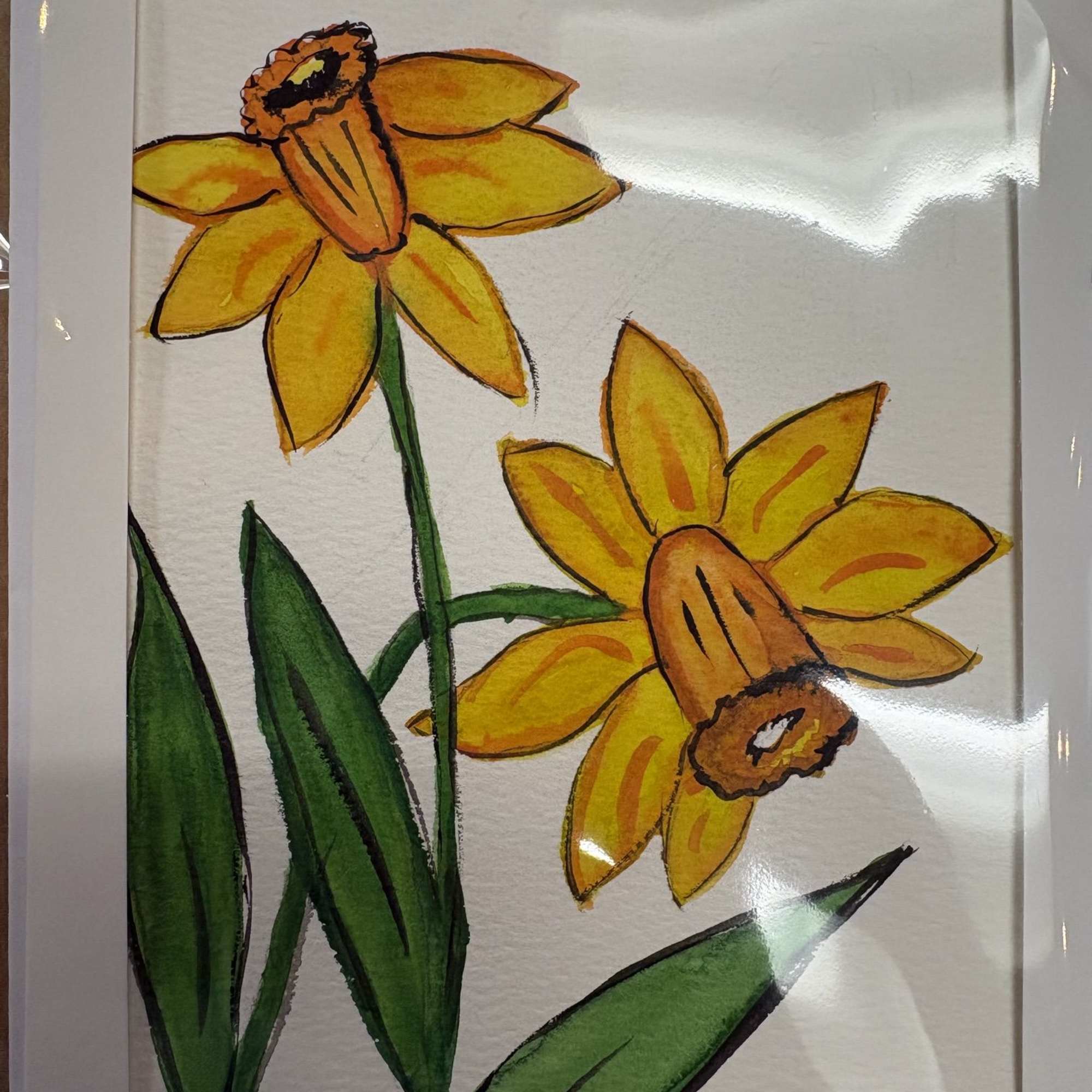 These cards are hand painted with water colors by Kelly