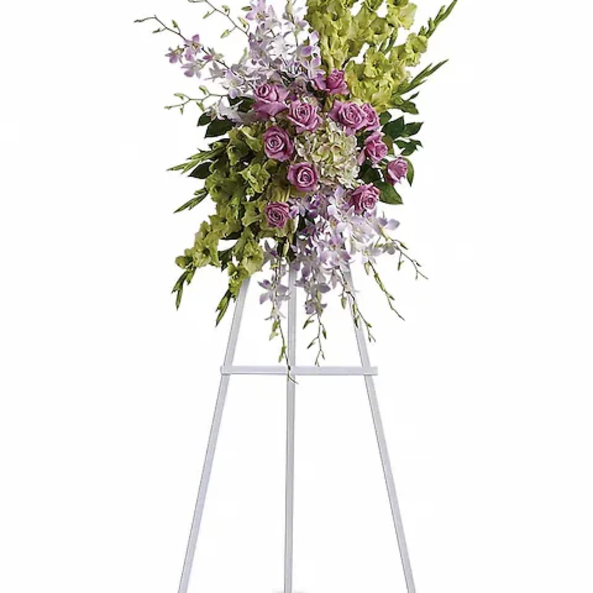 Fresh roses and opulent blooms such as orchids and gladioli - in