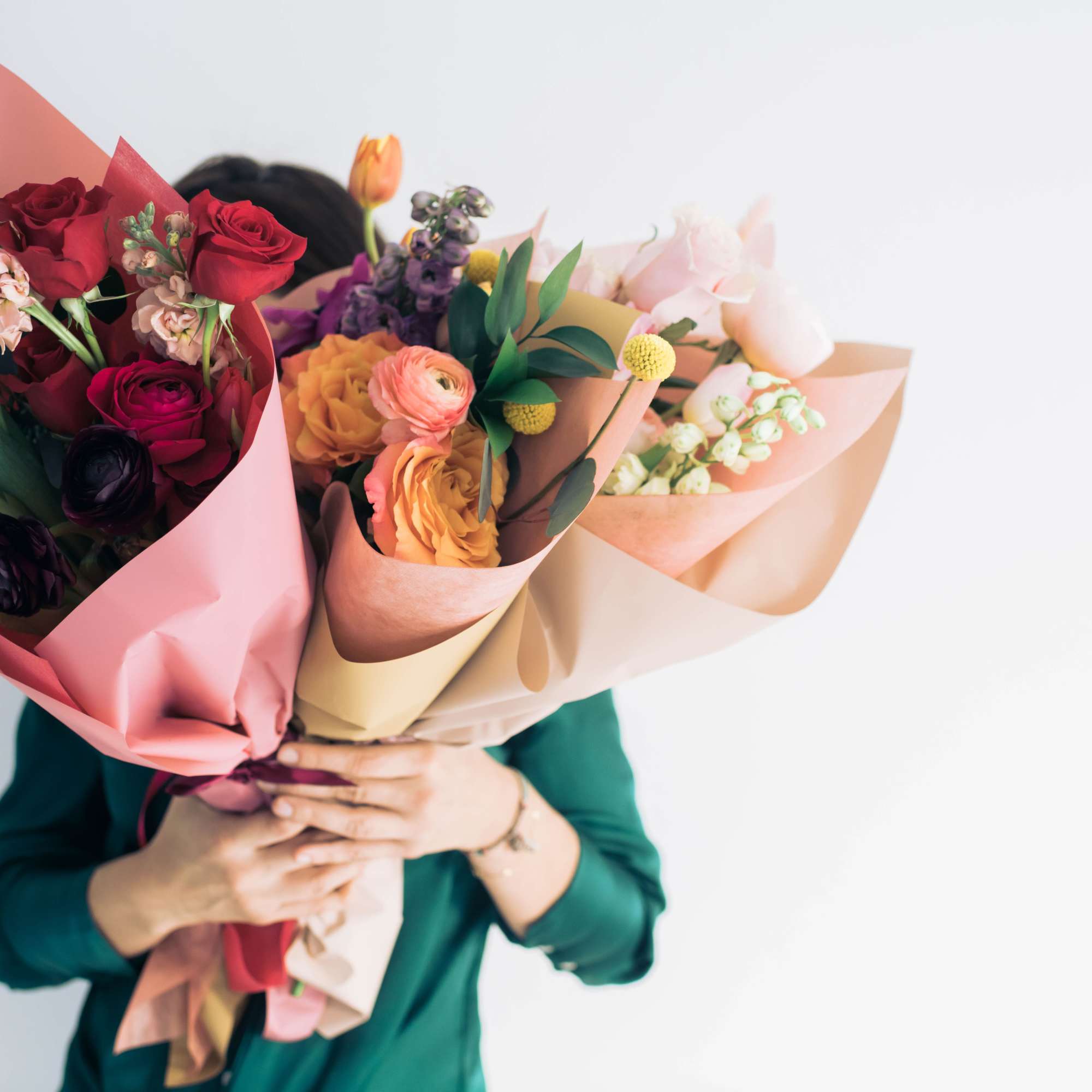 Mix of Fall color palette wrapped bouquet. Flowers may differ from the, photo 3 of 3