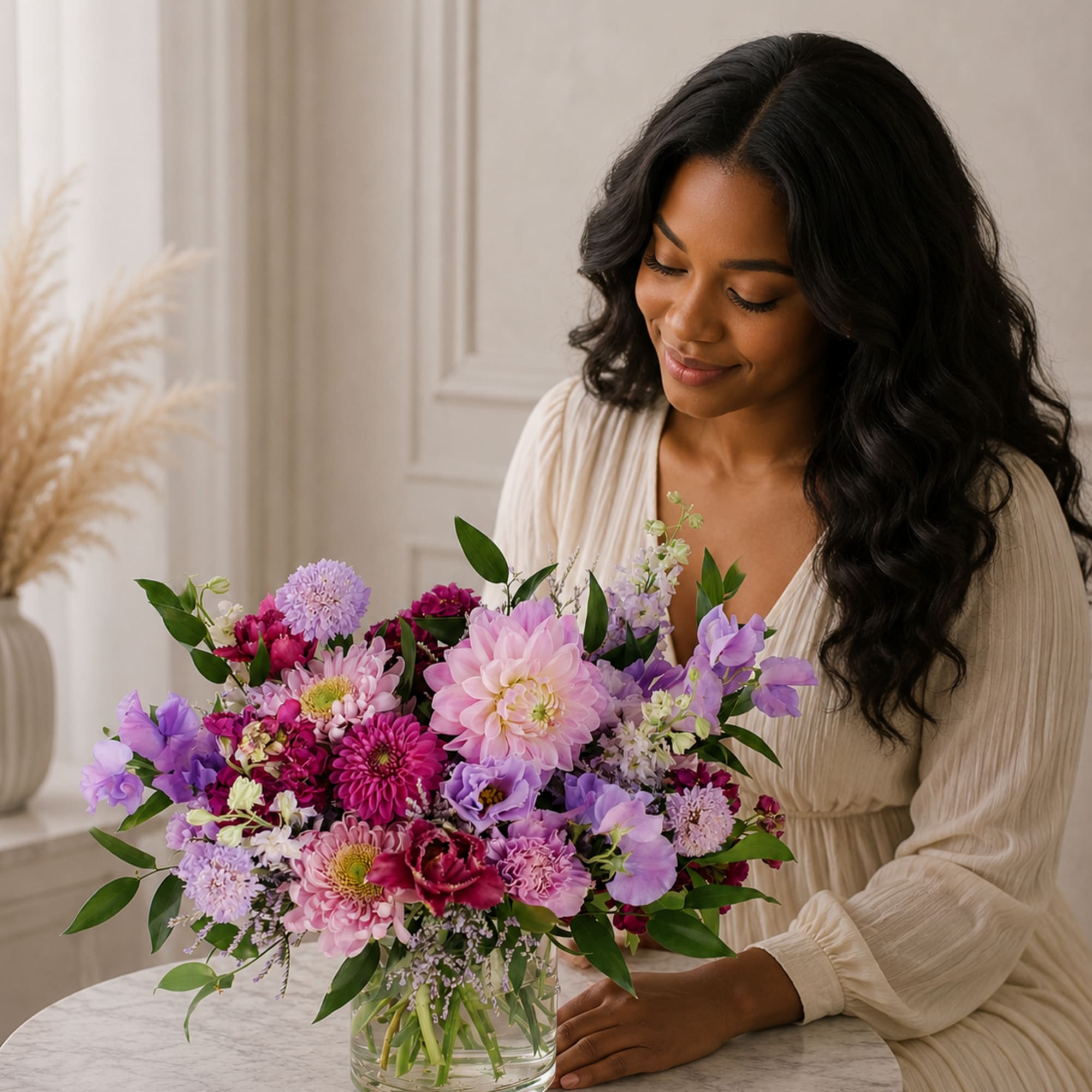 Violet, Mauve, Lavender - an arrangement of dazzling purple blooms picked by