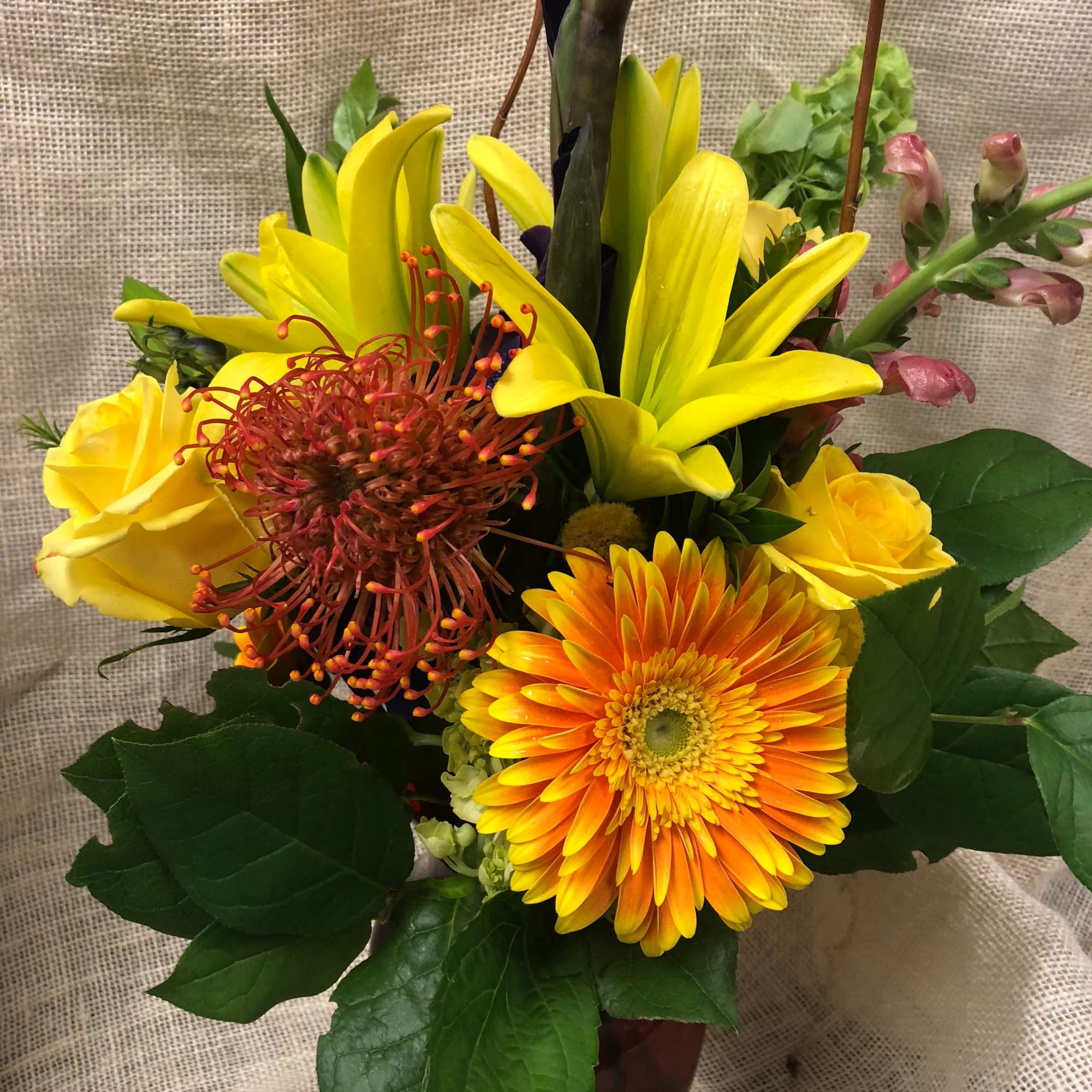 The bright colors of this bouquet remind us of the important of