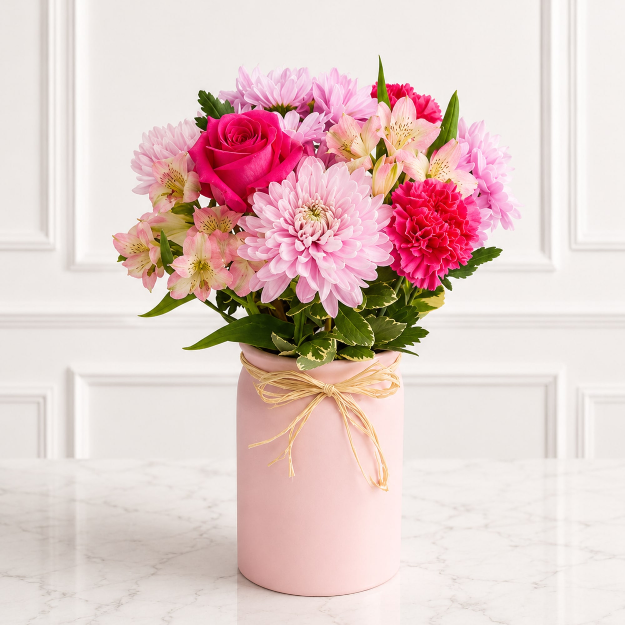 Delicate, elegant, and full of charm, Blush &amp; Bloom Vase&trade; features beautiful