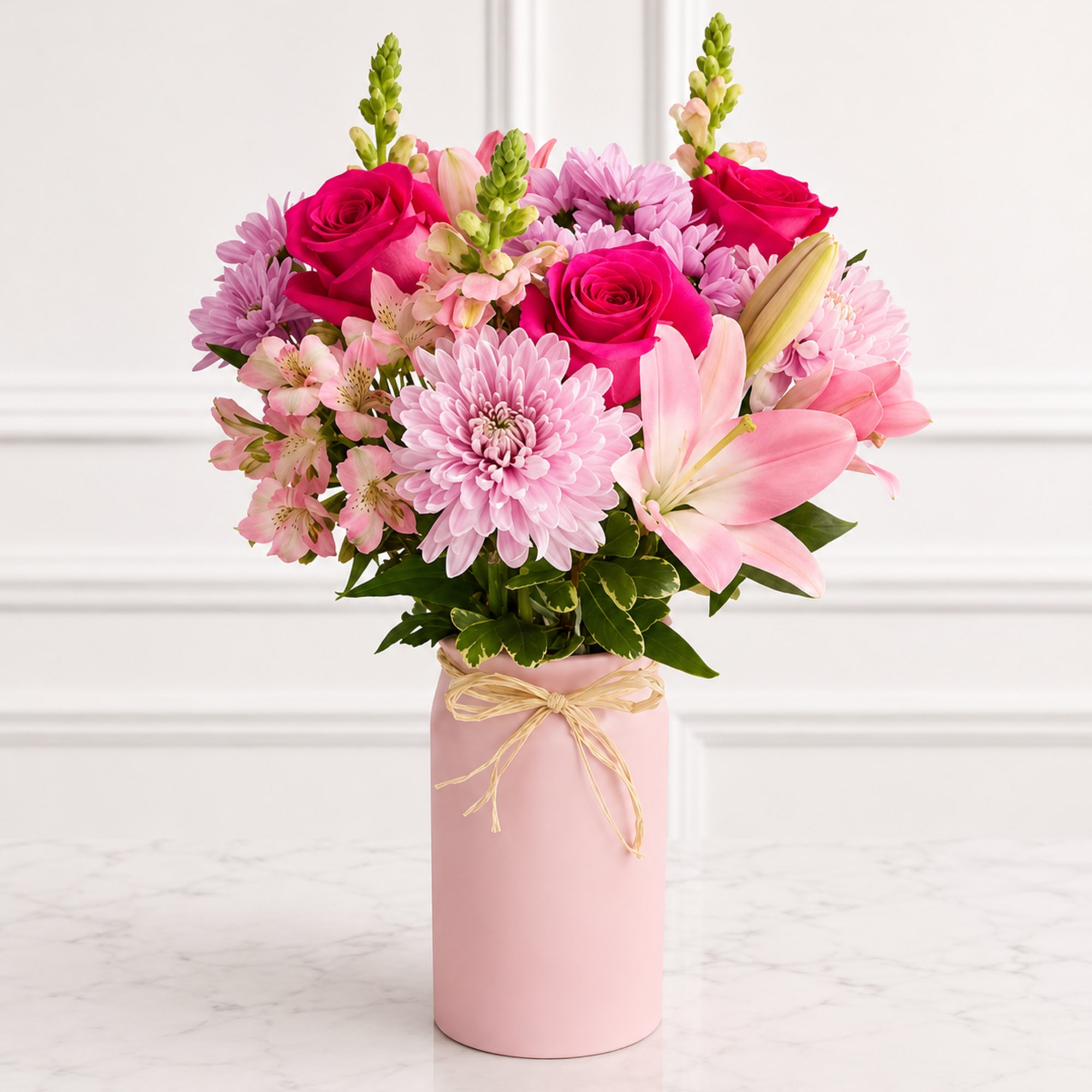 Delicate, elegant, and full of charm, Blush &amp; Bloom Vase&trade; features beautiful