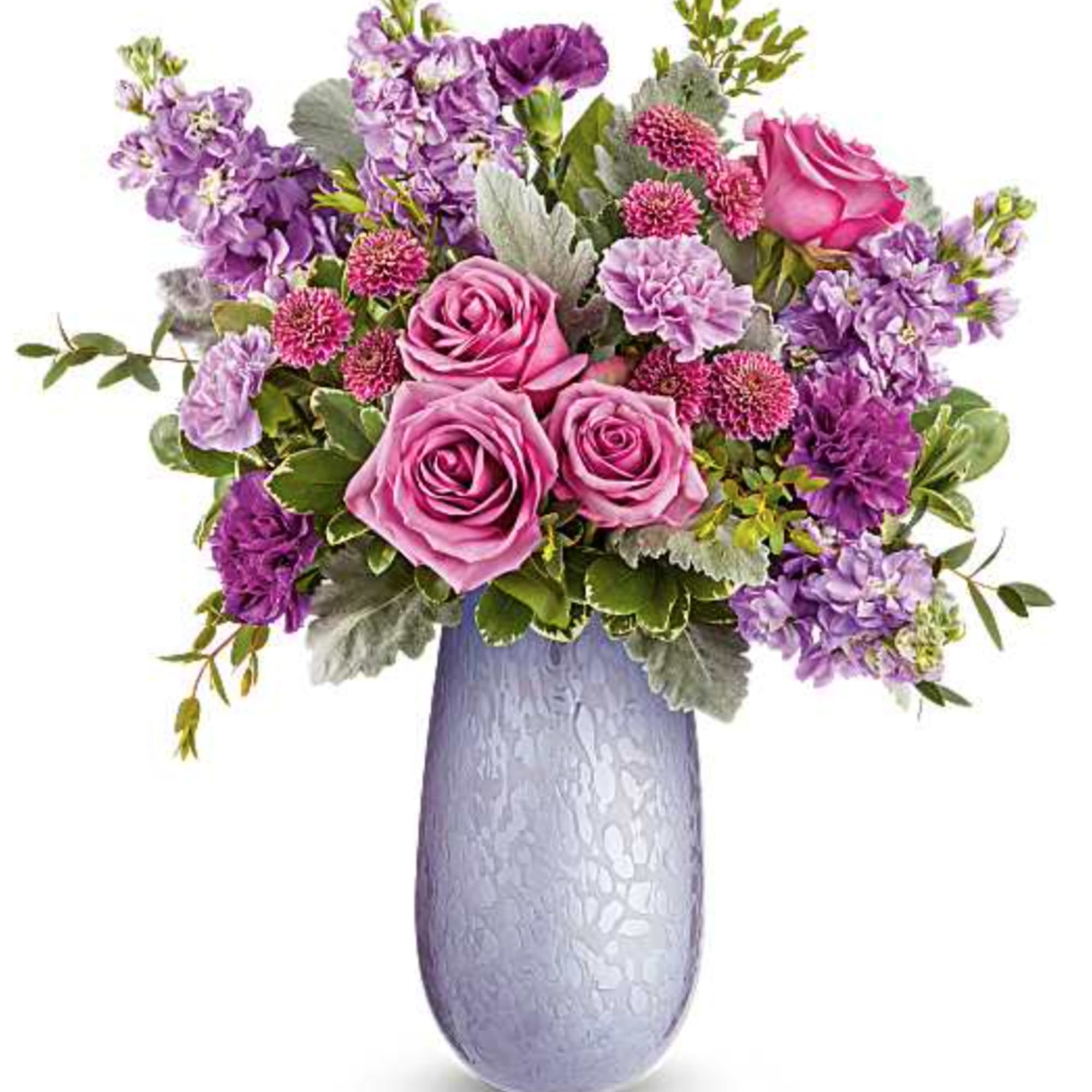 Capture Mom's heart with the Vivi vase, crafted from hand-blown art glass