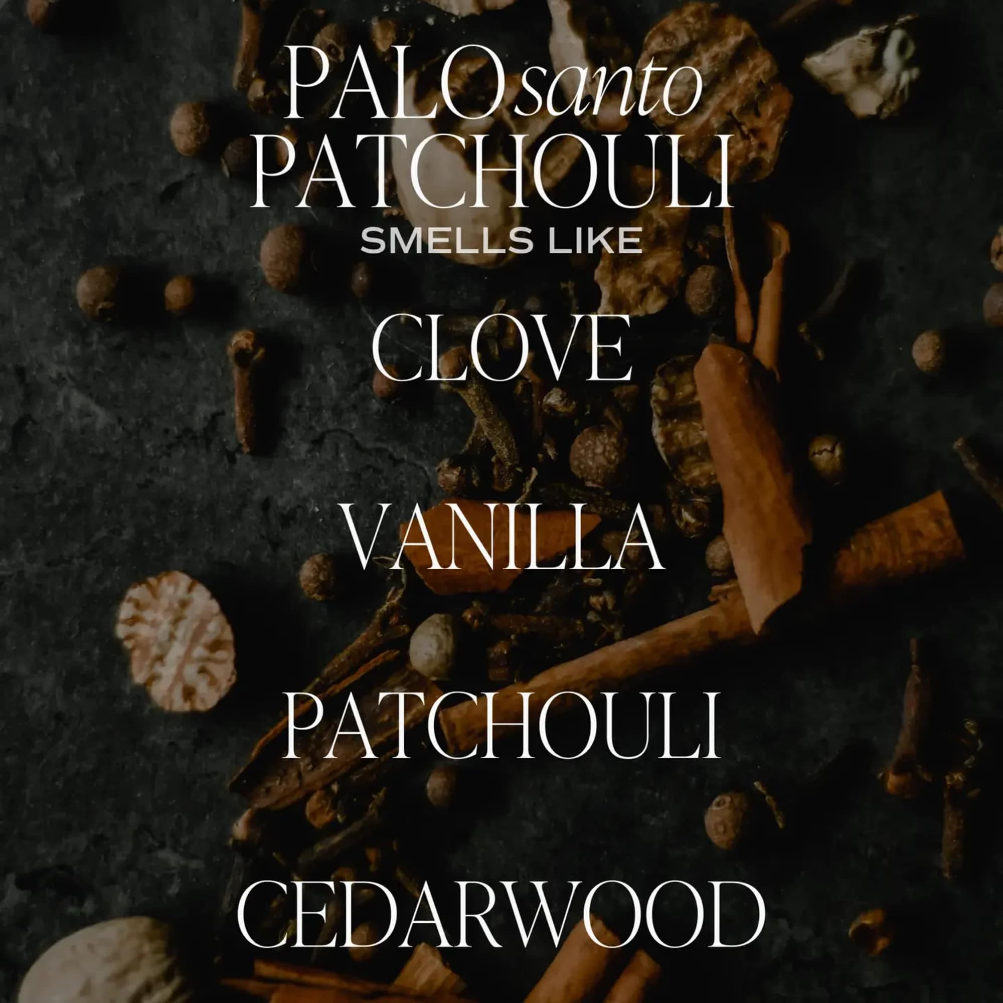 Text over a dark background with scattered spices and wood pieces