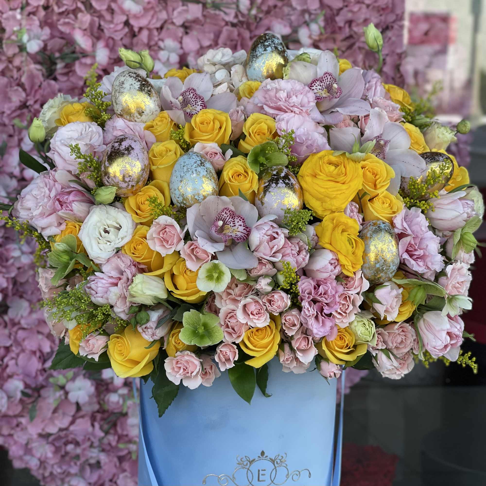 Celebrate Easter and Spring with our vibrant floral composition made with 