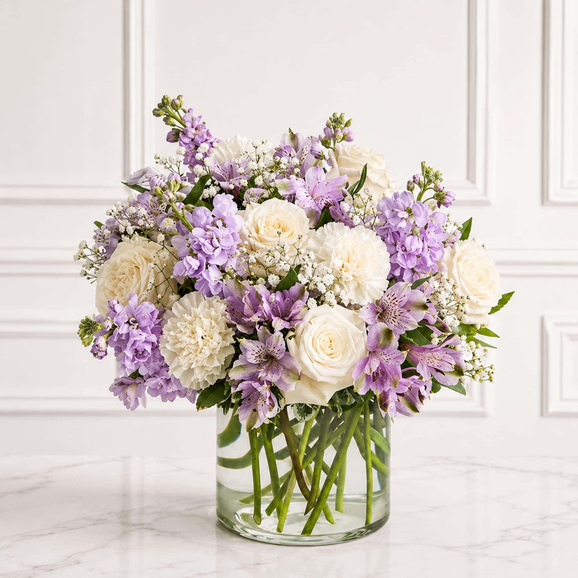 Elegant, peaceful, and timeless, Lavender Grace Bouquet&trade; showcases a beautiful blend of