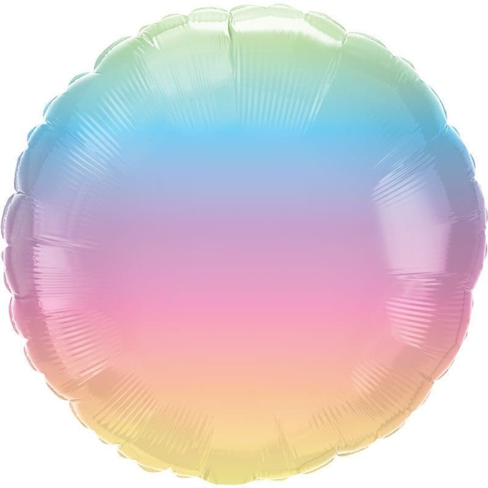 Round pastel rainbow foil balloon