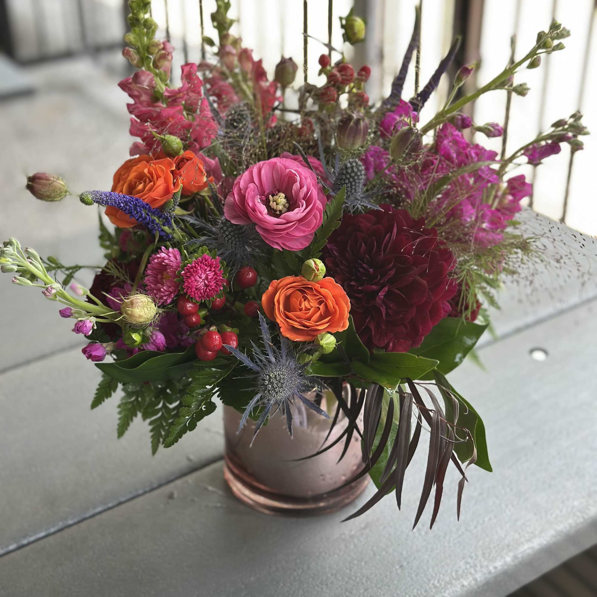 **For a limited time only** This arrangement is full of lush ranunculus
