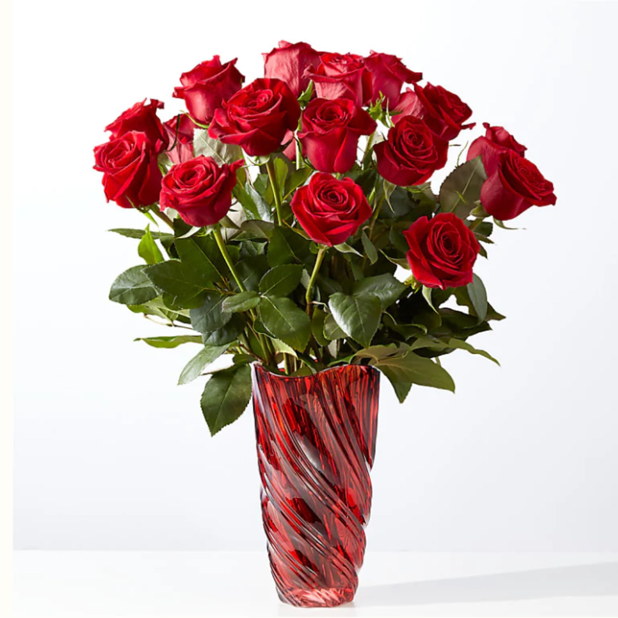 The universal symbol for romantic love, these crimson red roses are a