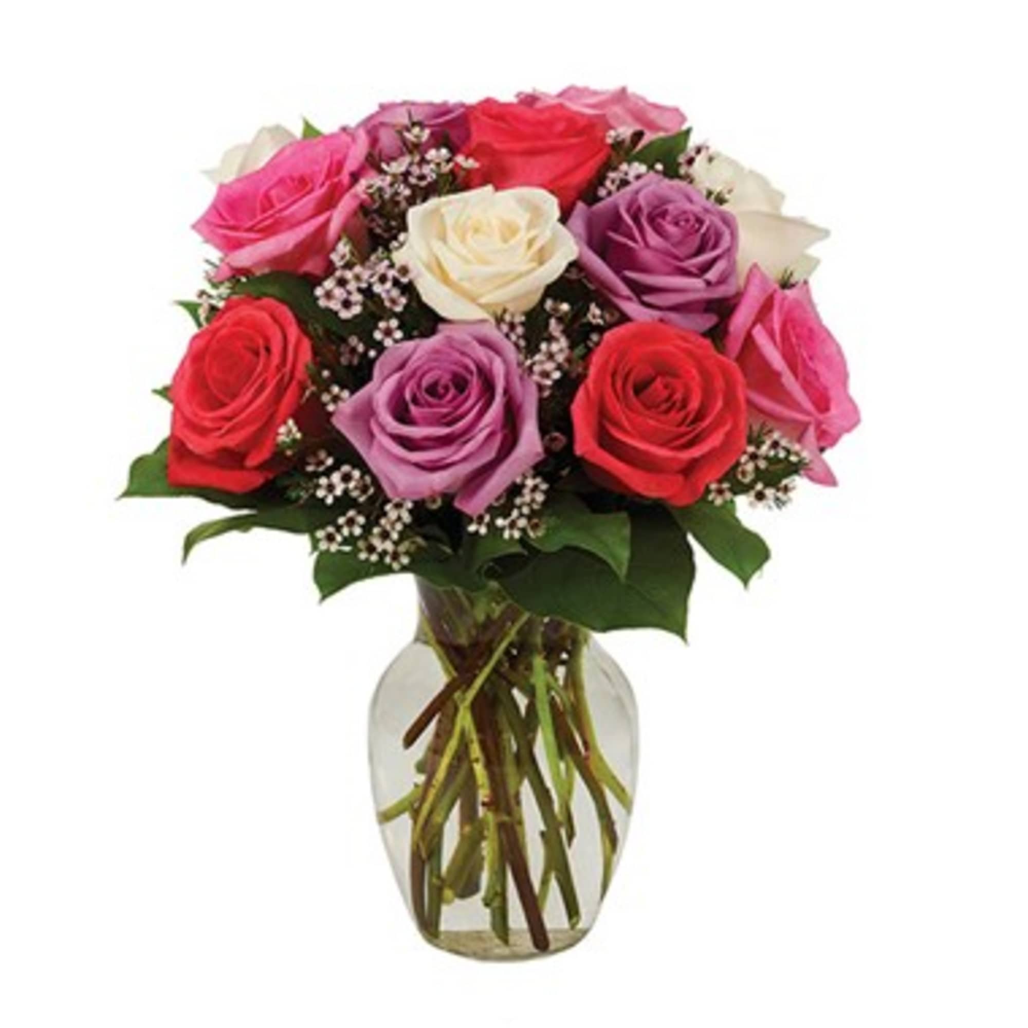 Magnificent roses in pink, cream and purple steal the limelight...and someone&rsquo;s heart...in