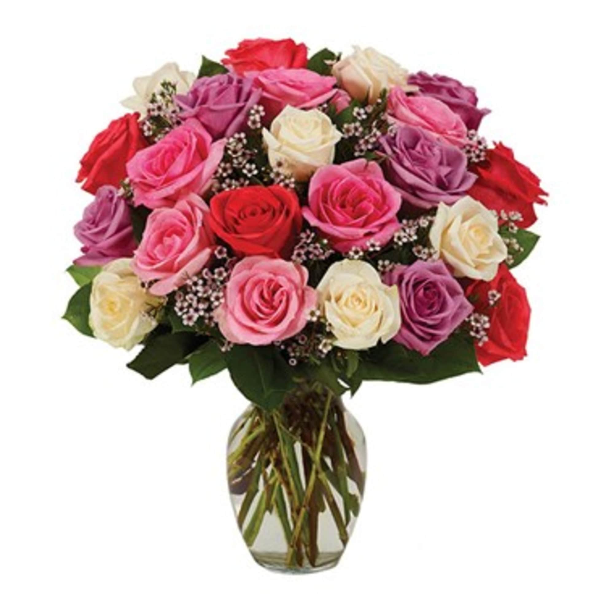 Magnificent roses in pink, cream and purple steal the limelight...and someone&rsquo;s heart...in