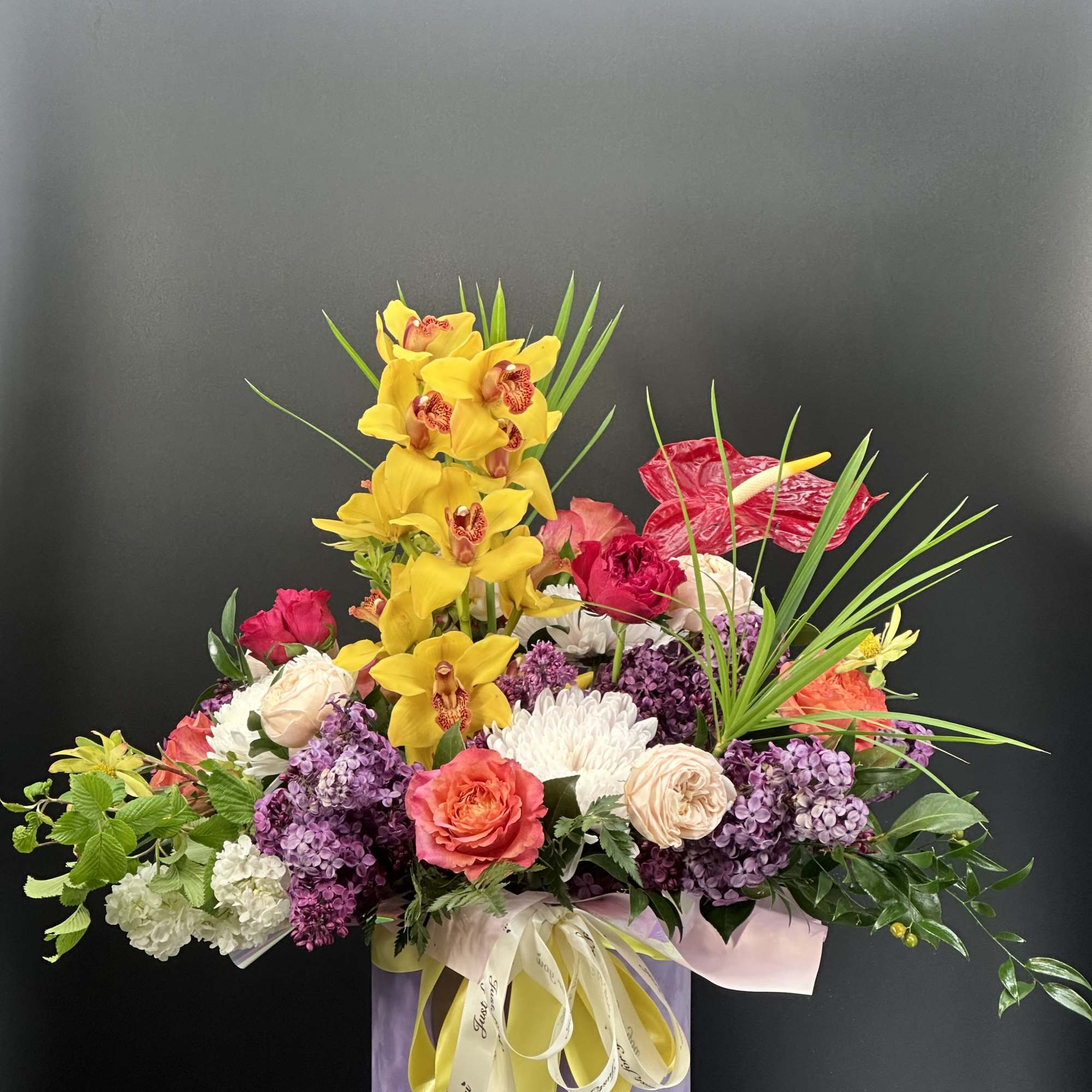 An exquisite ,one - of -a -kind floral arrangement designed for those