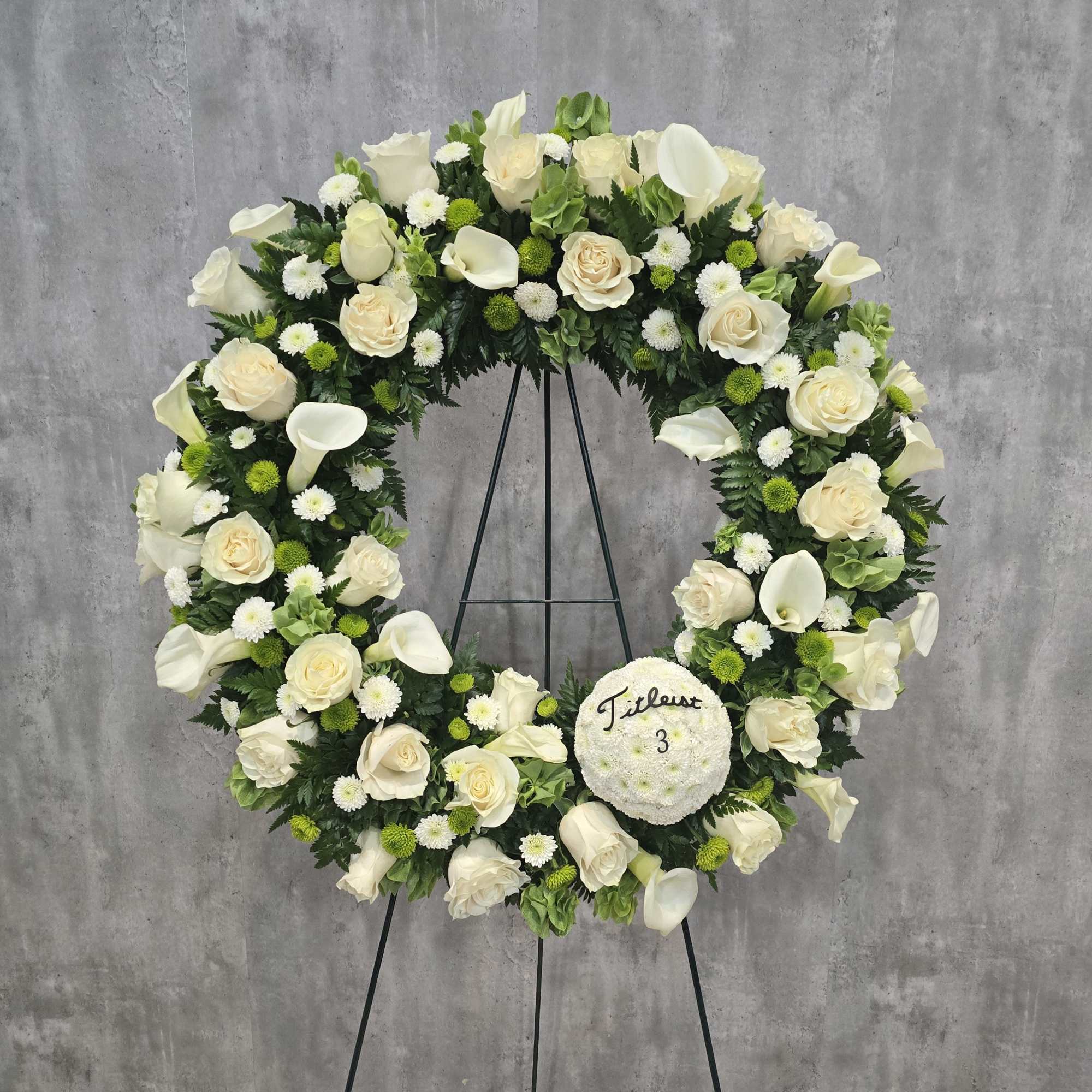 Our sports ball wreath can easily be customized with different sports and
