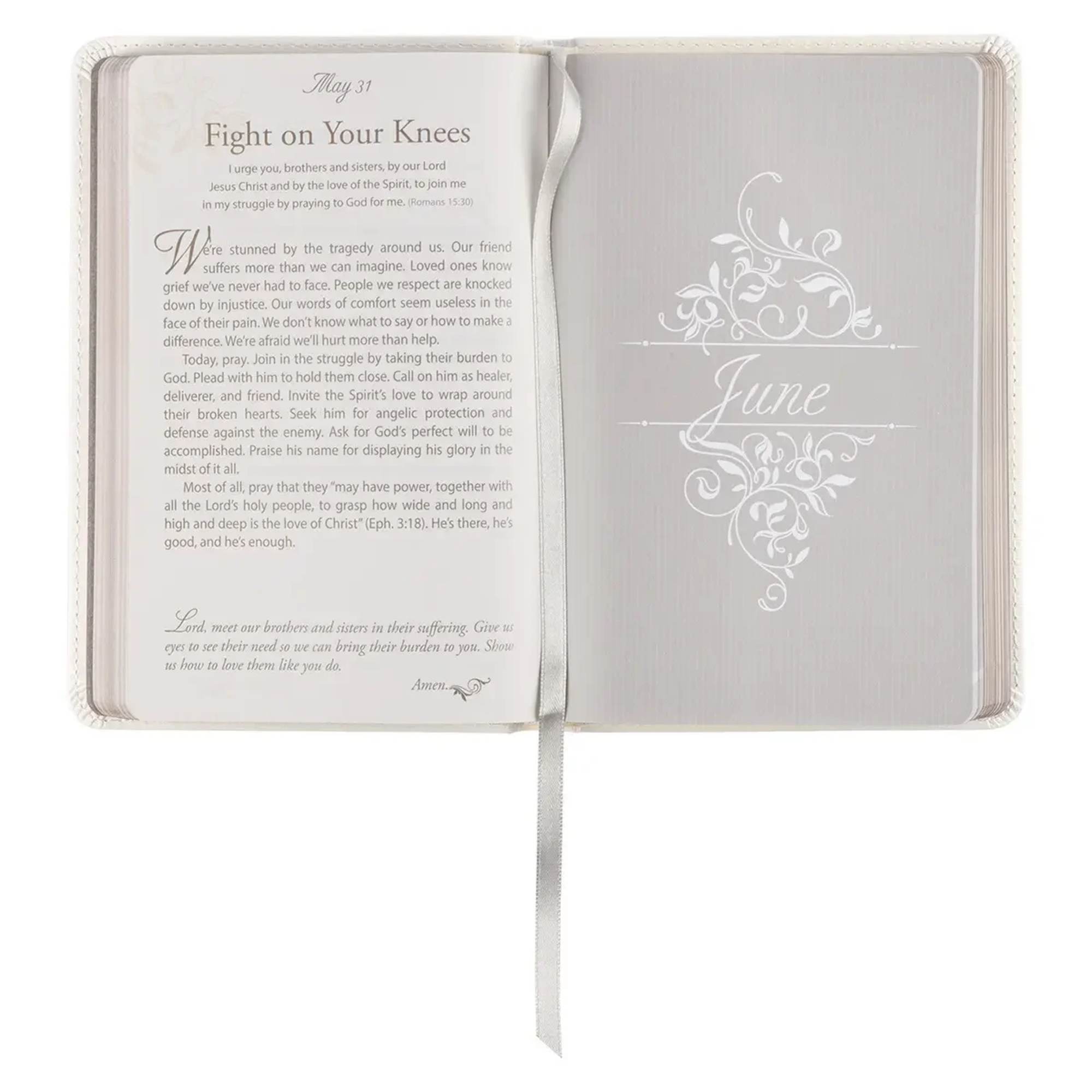 The Mr. &amp; Mrs. 366 Devotions for Couples White Faux Leather Devotional