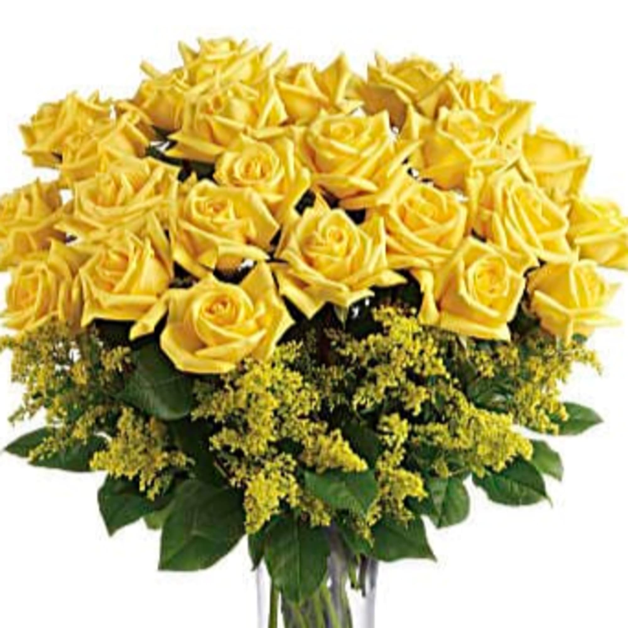 Yellow roses will cheer up anyone's day for sure. They are versatile