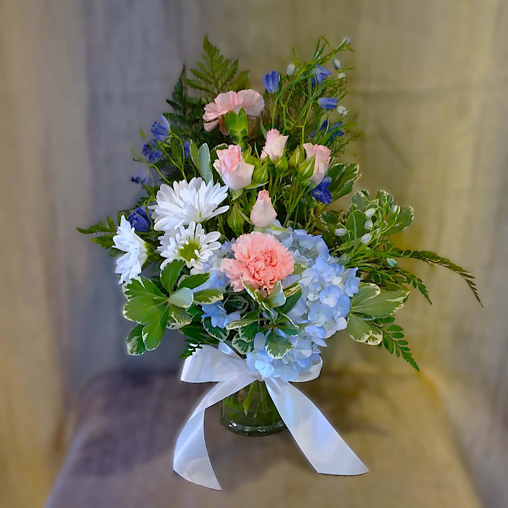 Lovely Lydia is a breathtaking symphony of peach and blue blossoms that, photo 2 of 2