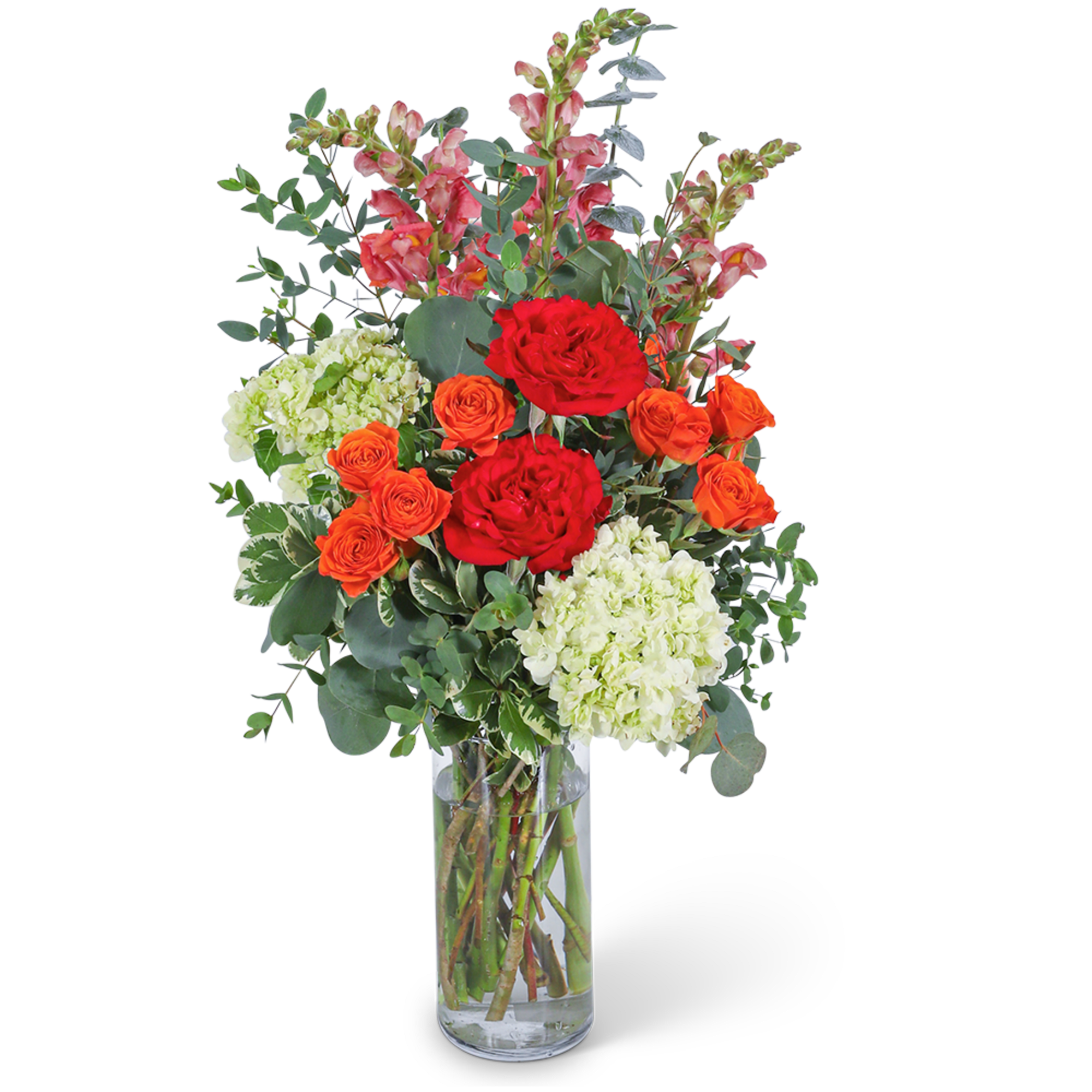 The warm glow of sunset is captured in this stunning arrangement. Garden