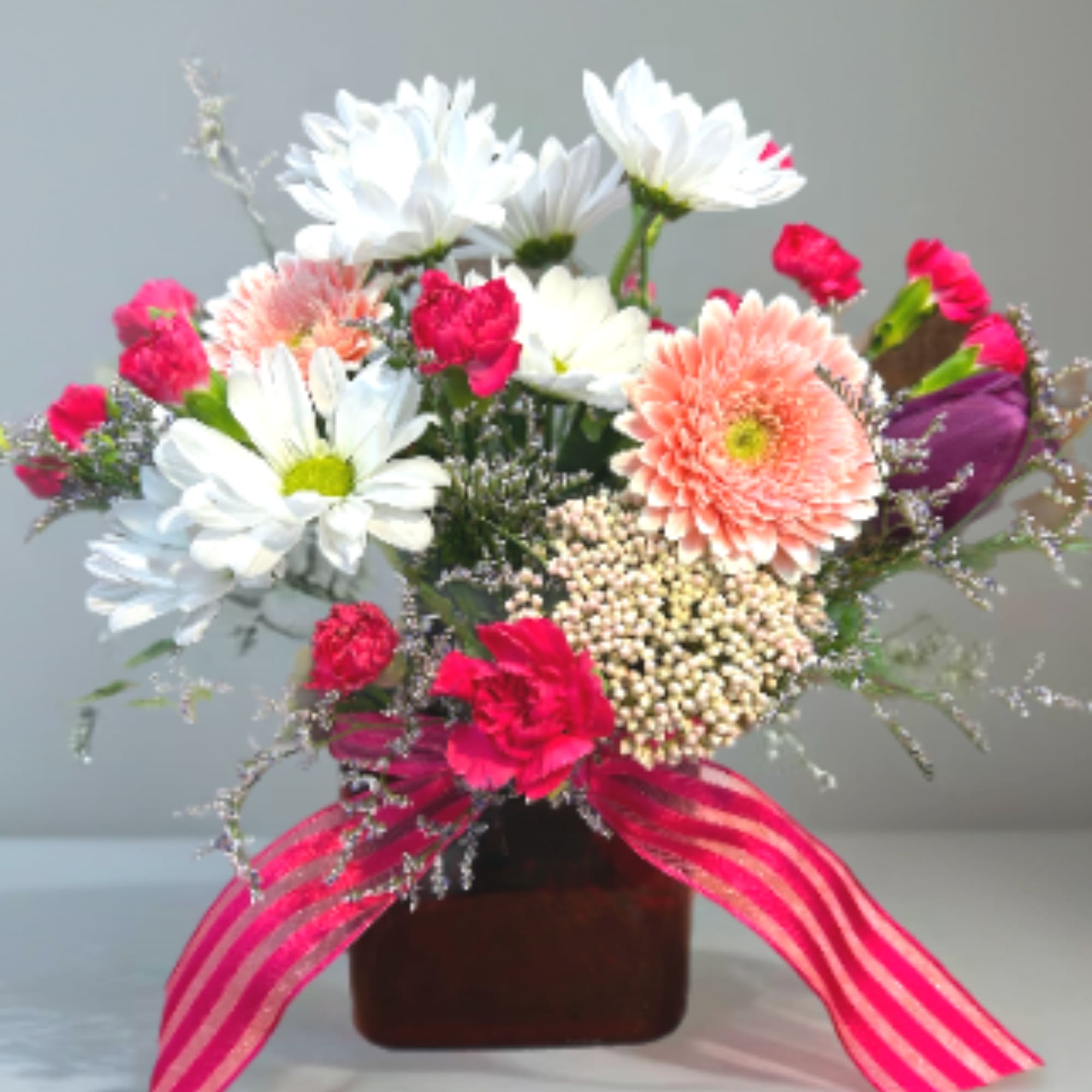 The perfect combo of pinks and white feels soft, romantic and a