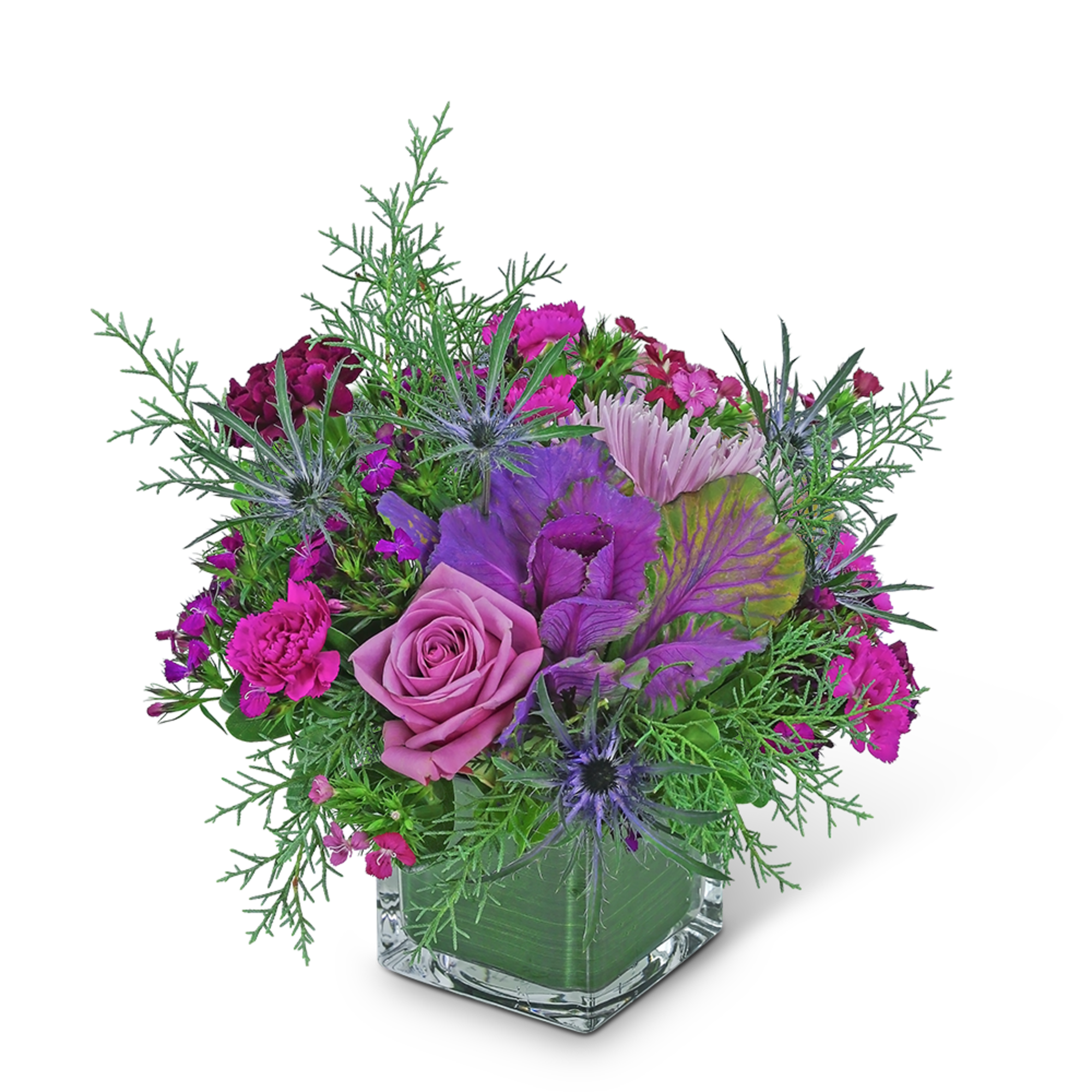This artistic flower design will brighten anyone&rsquo;s day! Winter Wildberry contains roses