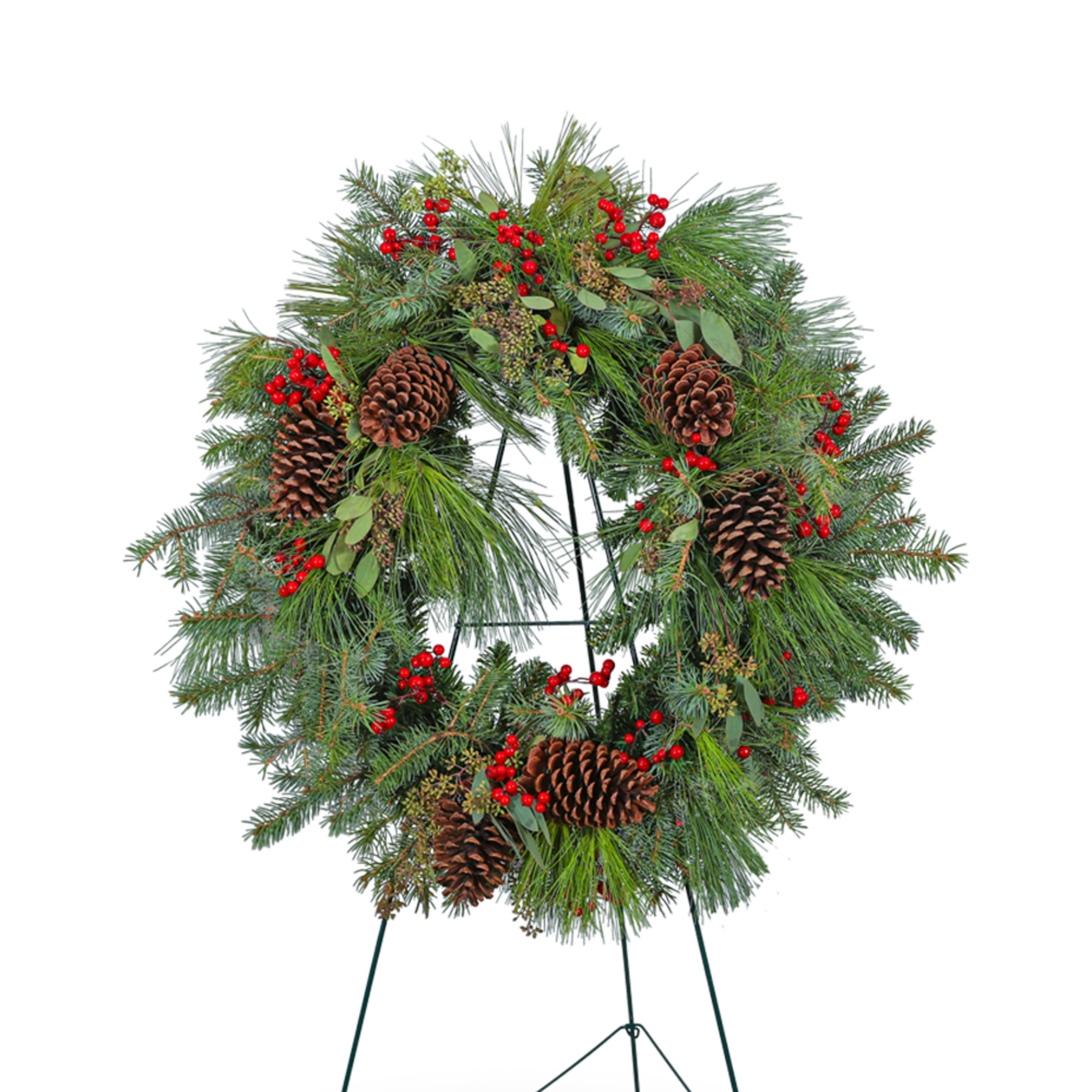 Our Spirit in the Sky Standing Wreath is a captivating memorial wreath
