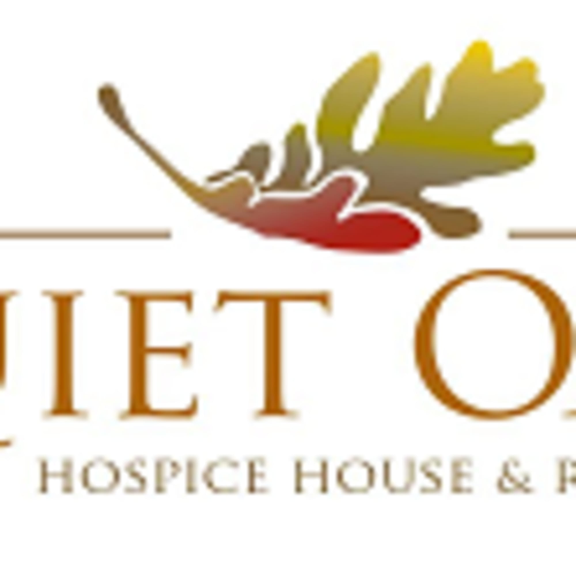Quiet Oaks Hospice House & Respite Care logo with an oak leaf graphic