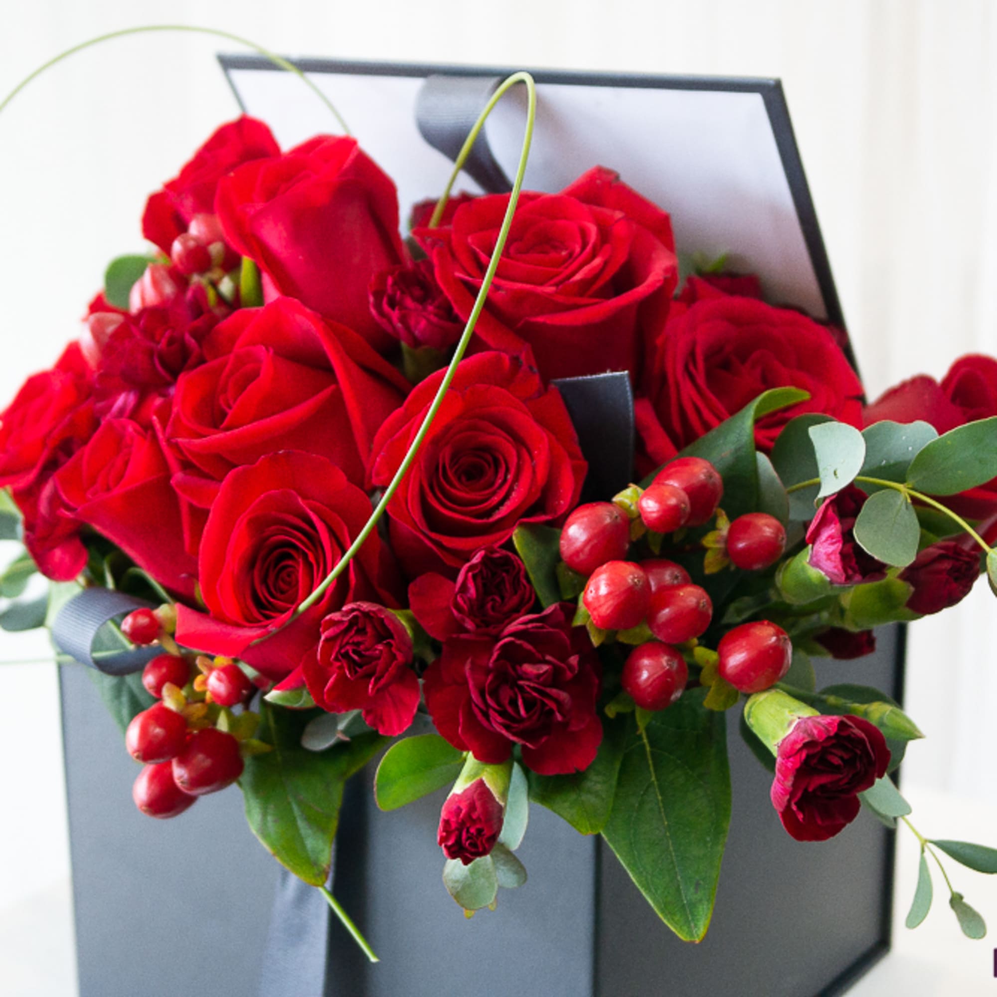 This modern floral gift box is a classy way of expressing your