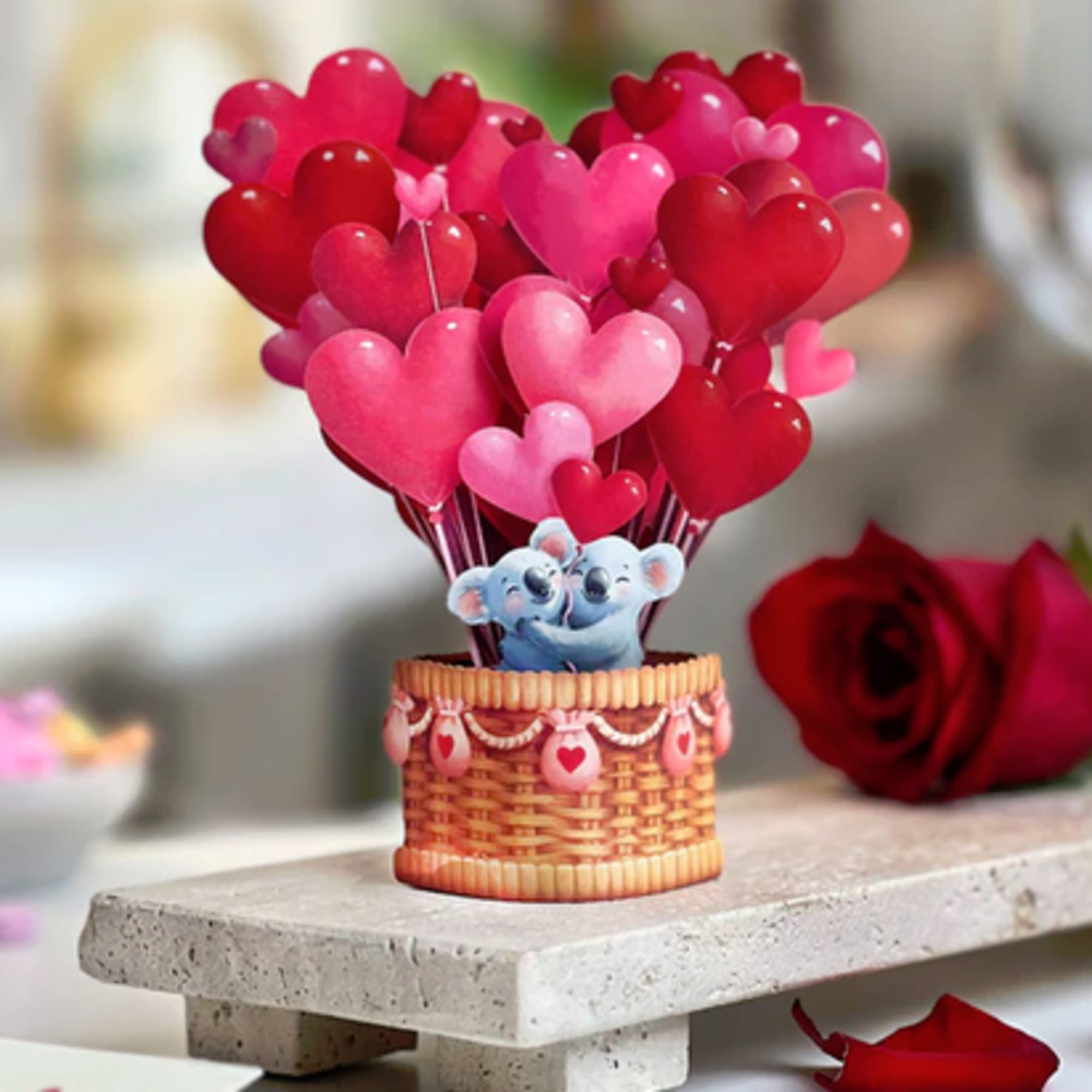 Surprise your loved one with this adorable koala pop-up card! Taking off