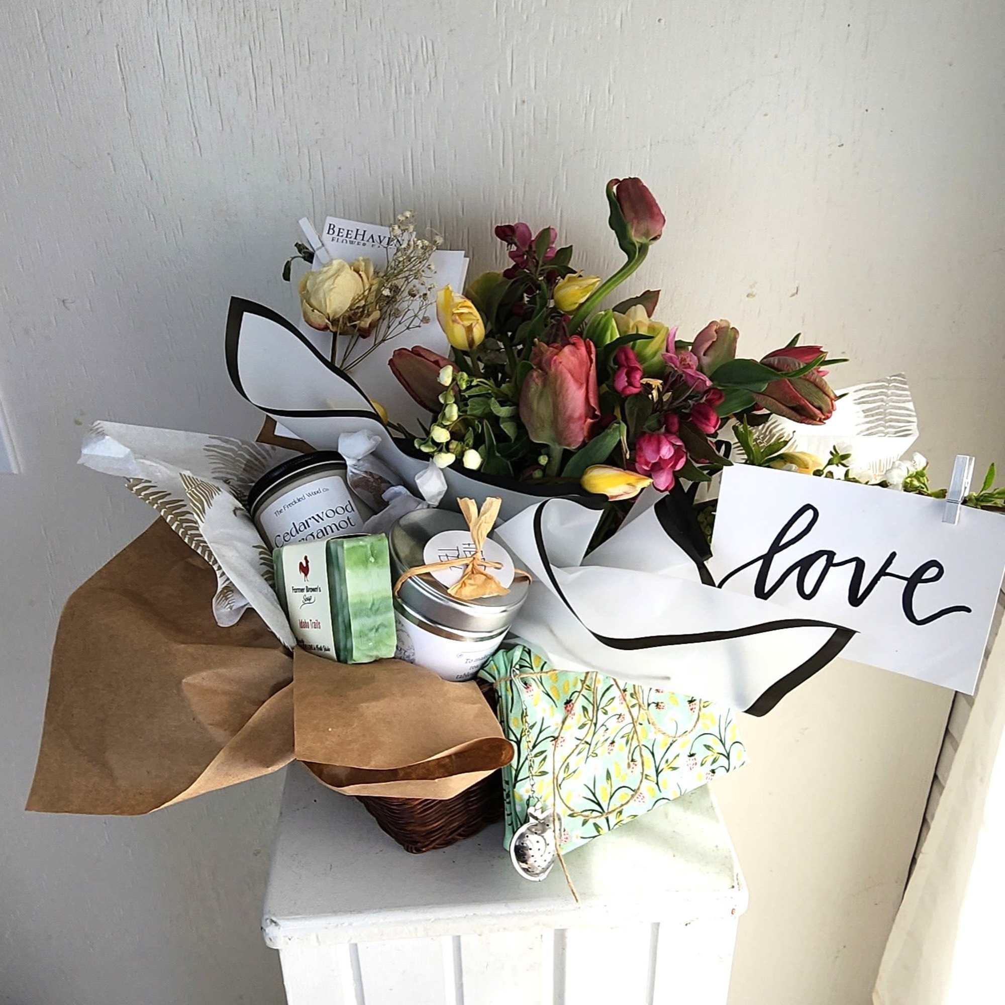 We are a small studio florist in a small town. Every bouquet