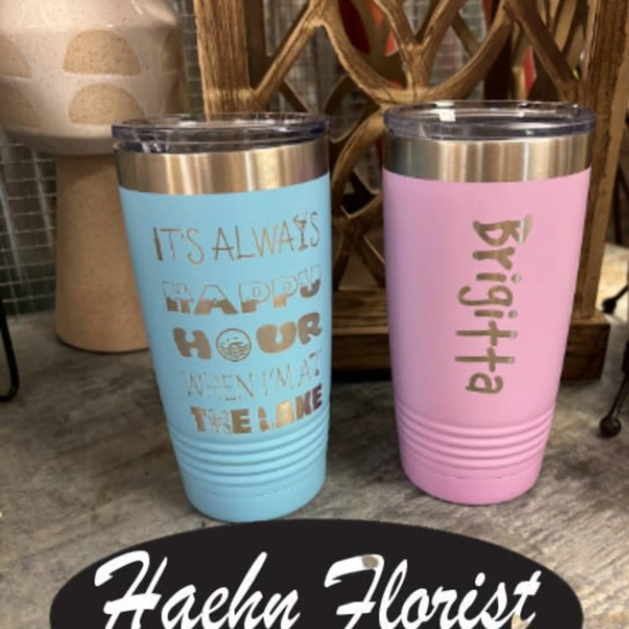 design your own 20oz tumbler - comes in a variety of colors.