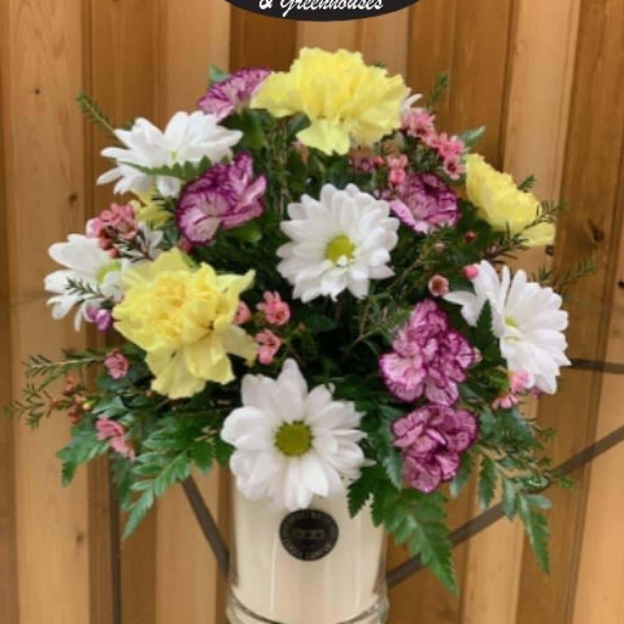 Engraved Large Jar Candle with Optional Floral Arrangement &ndash; Haehn Florist &amp;, photo 4 of 8